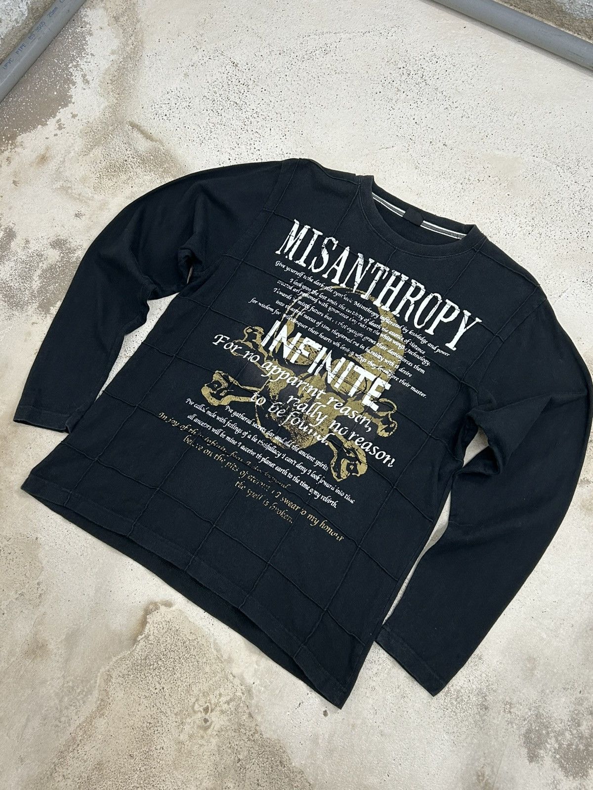 Designer × Japanese Brand Element Dark Gothic Grunge Long Sleeve–Misanthropy Aesthetic Size US M / EU 48-50 / 2 - 3 Thumbnail