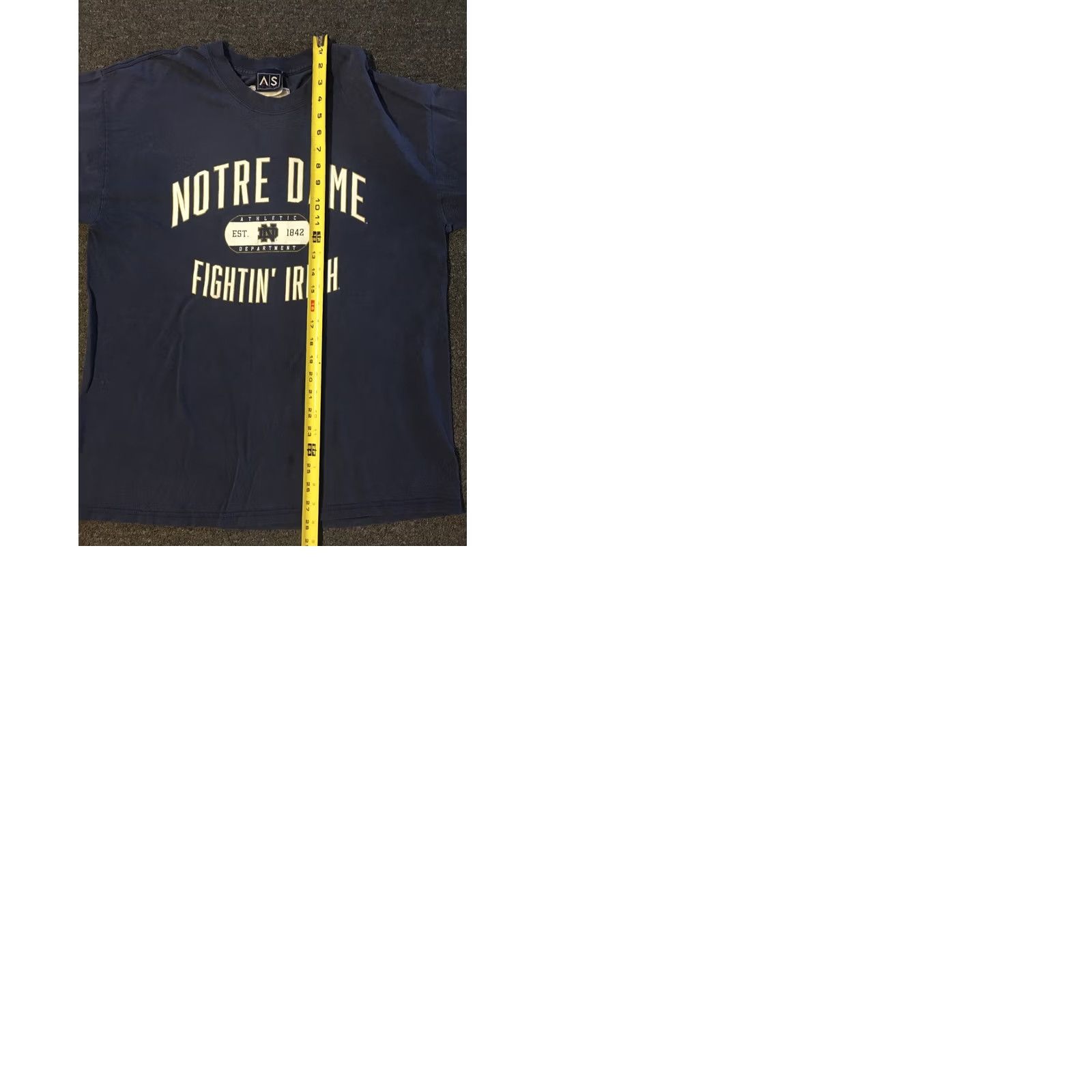 Vintage VINTAGE Notre Dame College Distressed Long Sleeve Shirt L Blue Men T-Shirt 90s Grunge USA Size US L / EU 52-54 / 3 - 9 Thumbnail