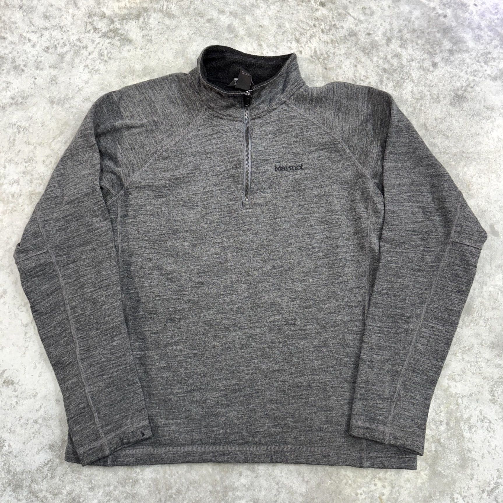 Marmot VINTAGE Marmot Pullover Mens Large Gray Half Zip Fleece Sweater Outdoor Athletic Size US L / EU 52-54 / 3 - 2 Thumbnail