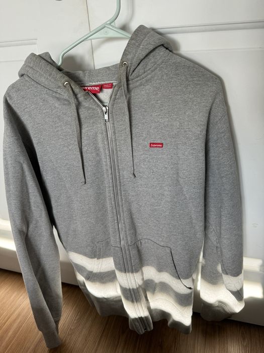 Supreme Supreme Small Box Logo Hooded Zip Sweatshirt Grey Large