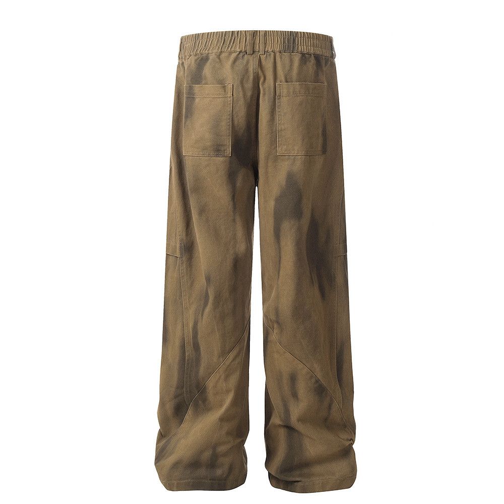 Japanese Brand × Jean Men's vintage loose wide-leg tie-dye distressed jeans y2k Size US 32 / EU 48 - 2 Thumbnail