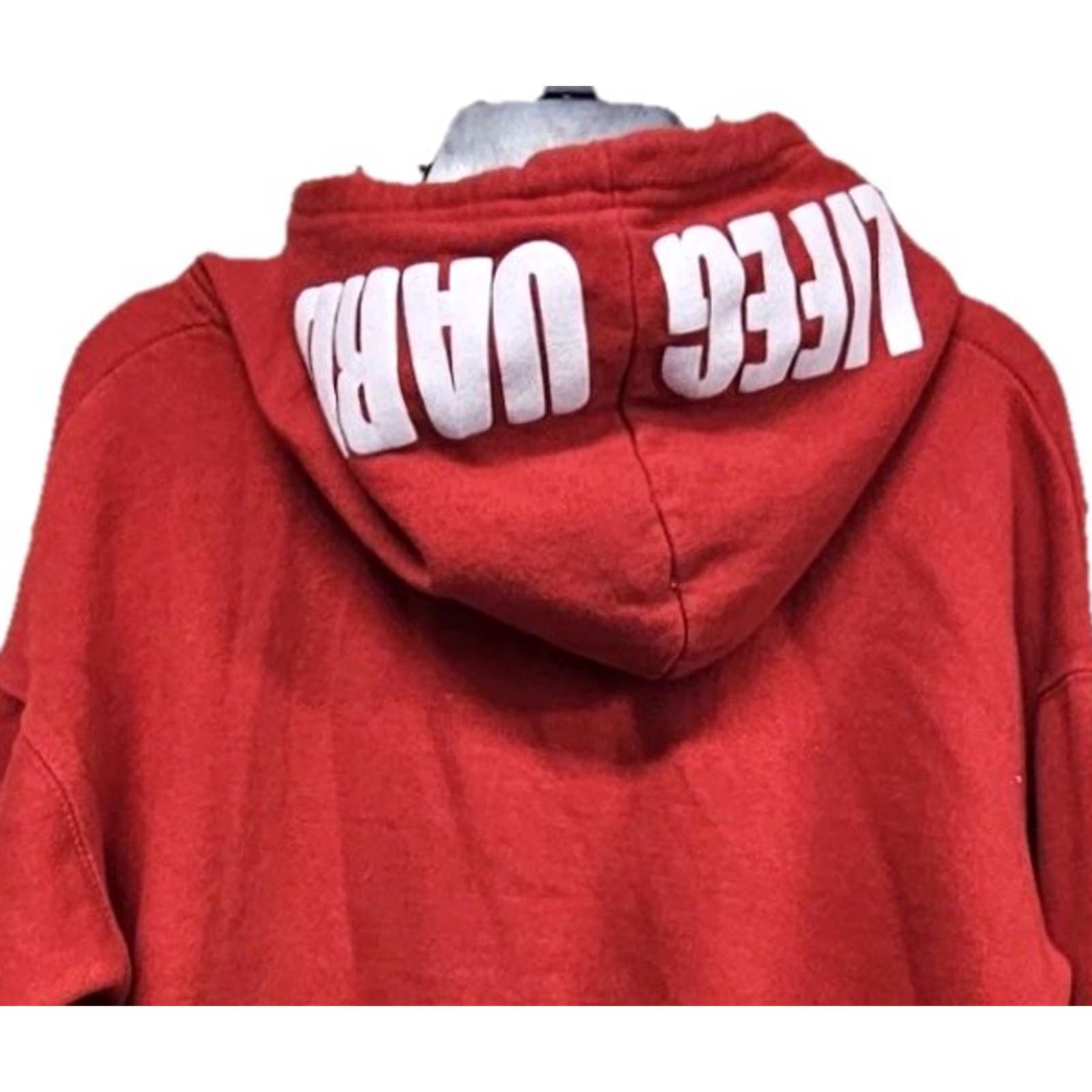 Vintage Lifeguard Red Pullover Hoodie Sweatshirt Large Men Logo Drawstring Hooded Beach Swimming Orlando FL Green? Size US L / EU 52-54 / 3 - 5 Thumbnail