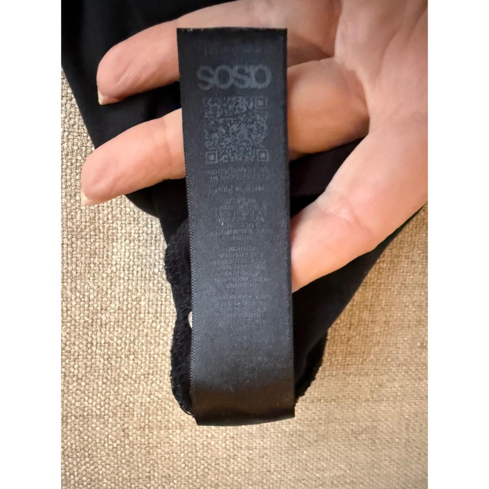 Asos ASOS Black Floral Embroidered T-Shirt Mini Dress 2 Size XS / US 0-2 / IT 36-38 - 11 Thumbnail