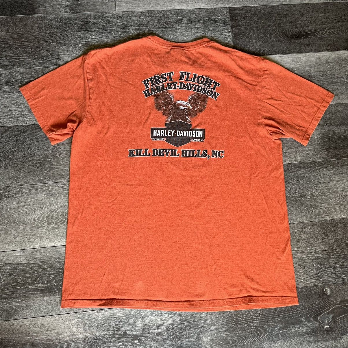 Harley Davidson × Vintage Vintage Harley Davidson Skull Eagle Graphic Logo Tee Shirt Size US XL / EU 56 / 4 - 2 Thumbnail