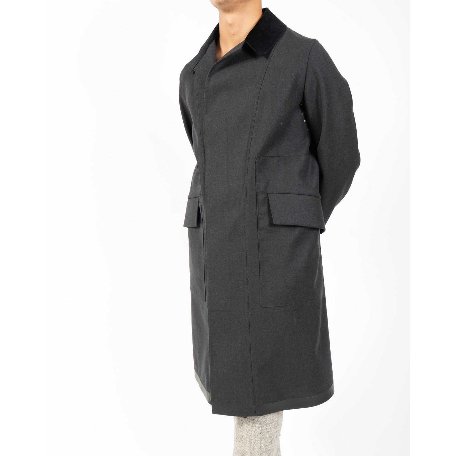 Berluti FW17 Military Coat in Grey Fleece Wool Size US S / EU 44-46 / 1 - 3 Thumbnail