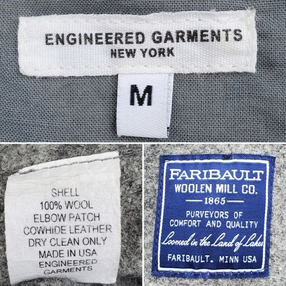 Engineered Garments Engineered Garments Faribault Woolen Mills Gray Wool Shacket Size US M / EU 48-50 / 2 - 5 Thumbnail