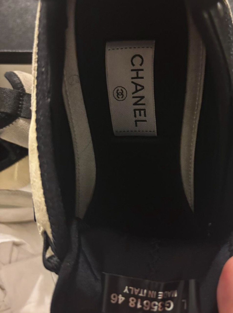 Chanel LAST PRICE DROP: Chanel calfskin suede nylon trainers Size US 13 / EU 46 - 5 Thumbnail