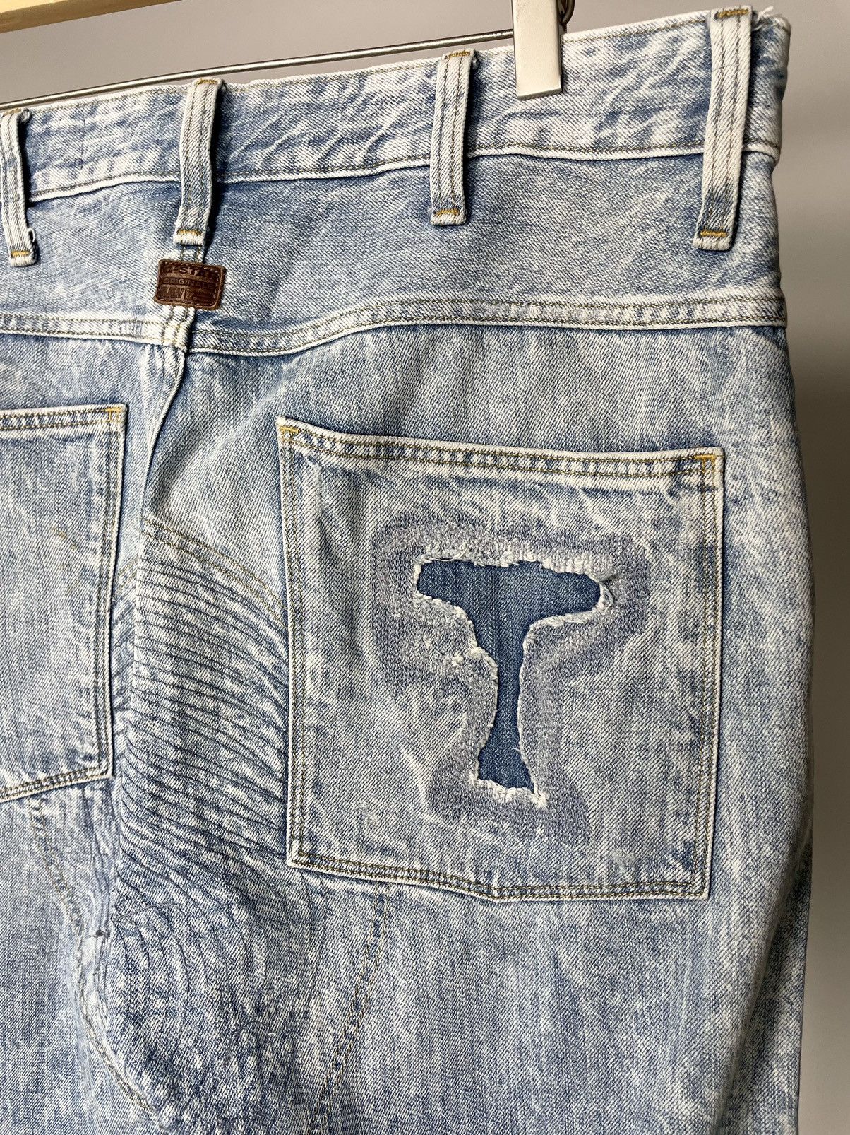 G-Star G-Star RAW 5620 3D Tapered Distressed Skinny Denim Jeans Size US 34 / EU 50 - 13 Thumbnail
