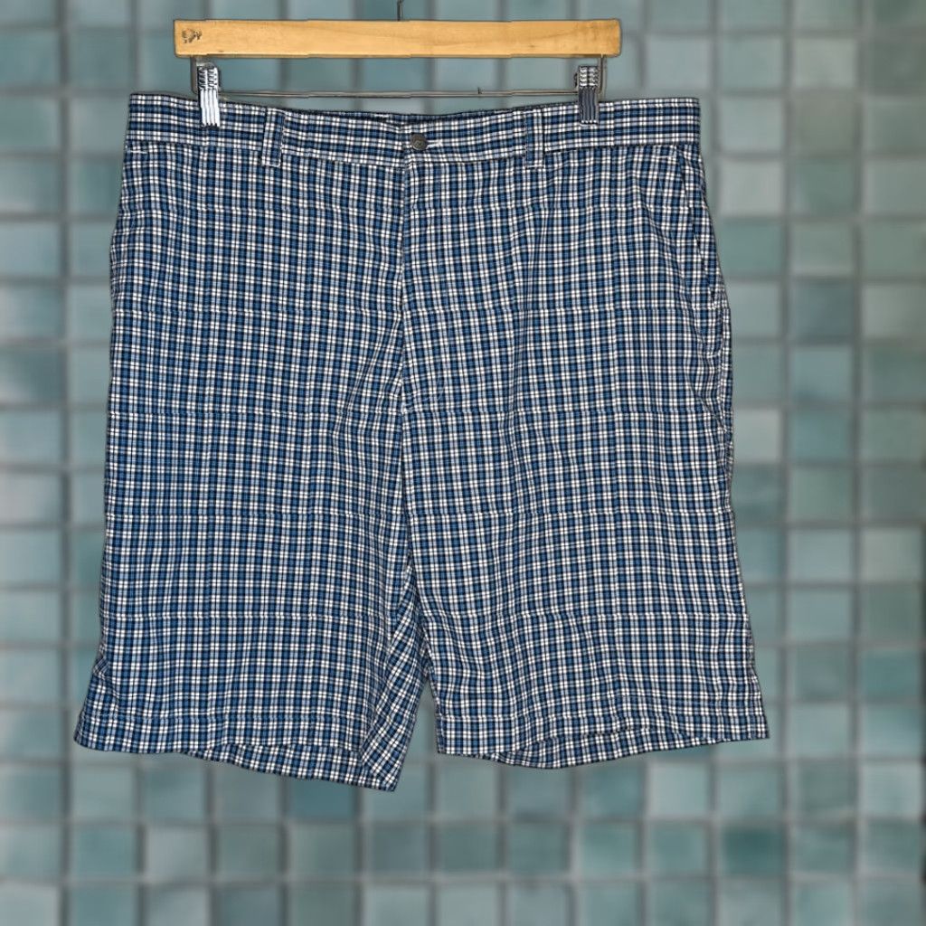 Callaway Callaway Mens Ultimum Performance Blue Plaid Golf Shorts 38 Blue Chino Regular Mens Short 38 Size US 38 / EU 54 - 1 Thumbnail