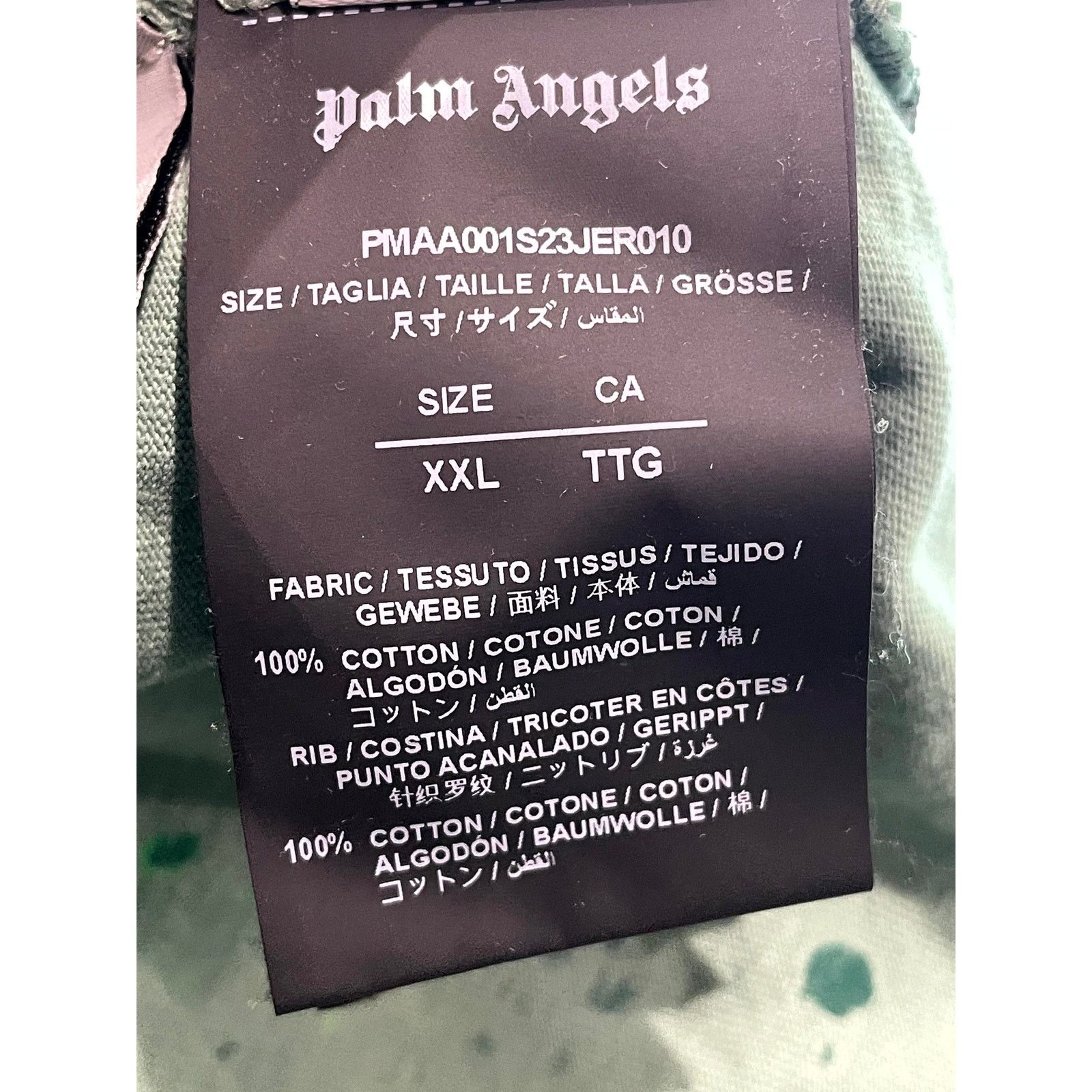 Palm Angels Palm Angels Paint Splatter Green Tee Size US XXL / EU 58 / 5 - 7 Thumbnail