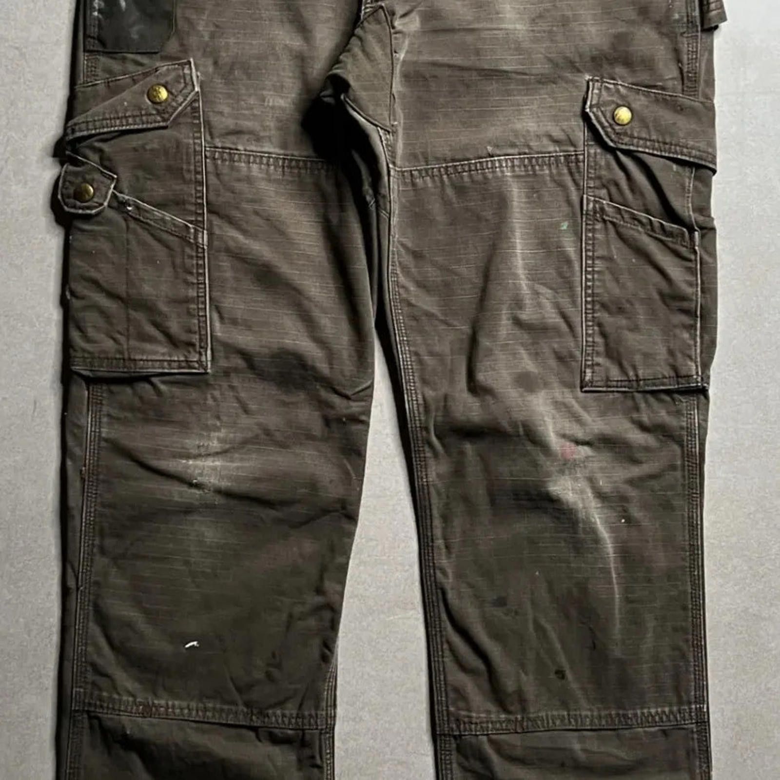 Carhartt Vintage Carhartt Brown Ripstop Cargo Pants - 32x32 Size US 32 / EU 48 - 8 Thumbnail
