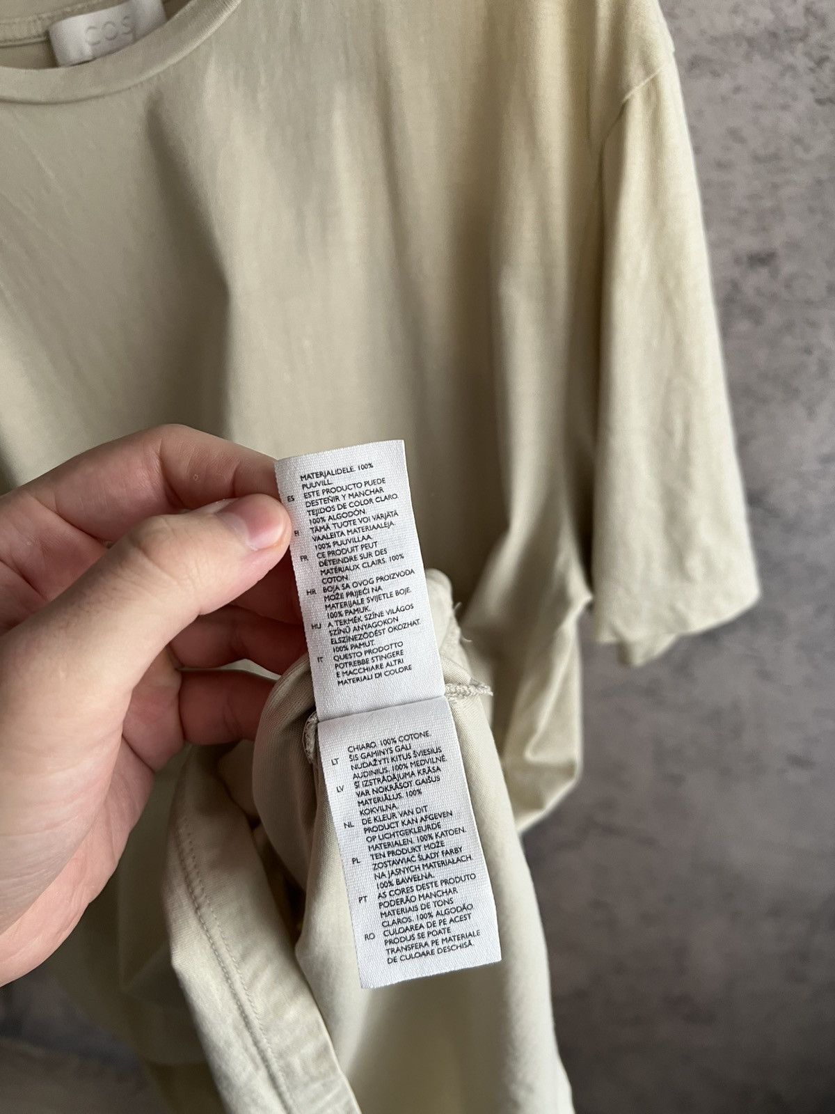 Cos Mens Cos T-Shirt Cotton Beige Tee size M Basic Casual Size US M / EU 48-50 / 2 - 6 Thumbnail