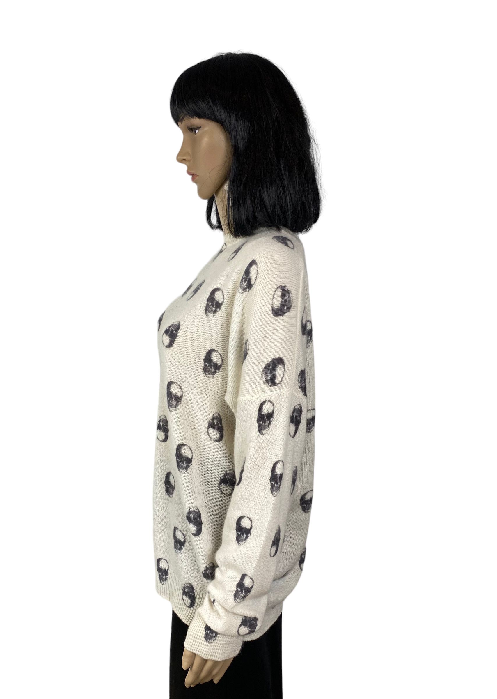 Designer skull cashmere printed sweater large Size L / US 10 / IT 46 - 4 Thumbnail