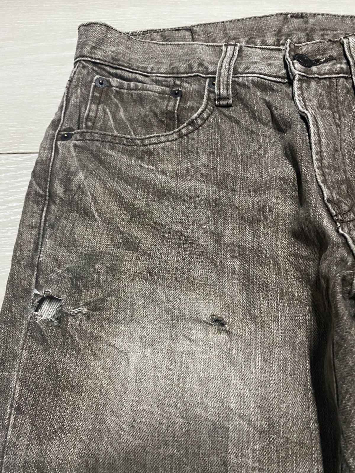 Vintage Vintage Japanese Bobson Crack Wash Distressed Loose Jeans Size US 30 / EU 46 - 7 Thumbnail