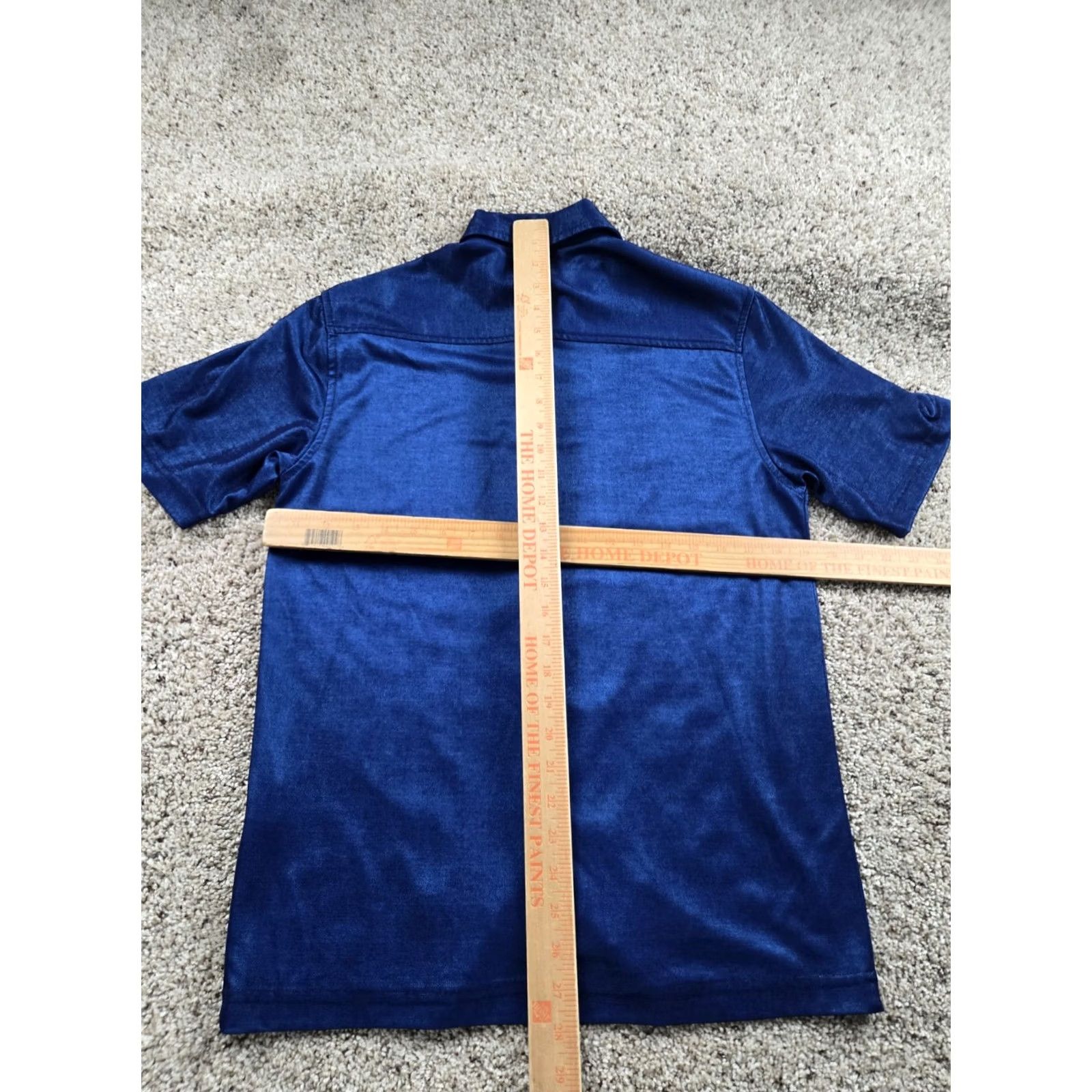 Vintage Vintage Pisotano Positano Shirt Medium Blue Button Up Short Sleeve Shiny 90s Casual Mens Size US M / EU 48-50 / 2 - 7 Thumbnail