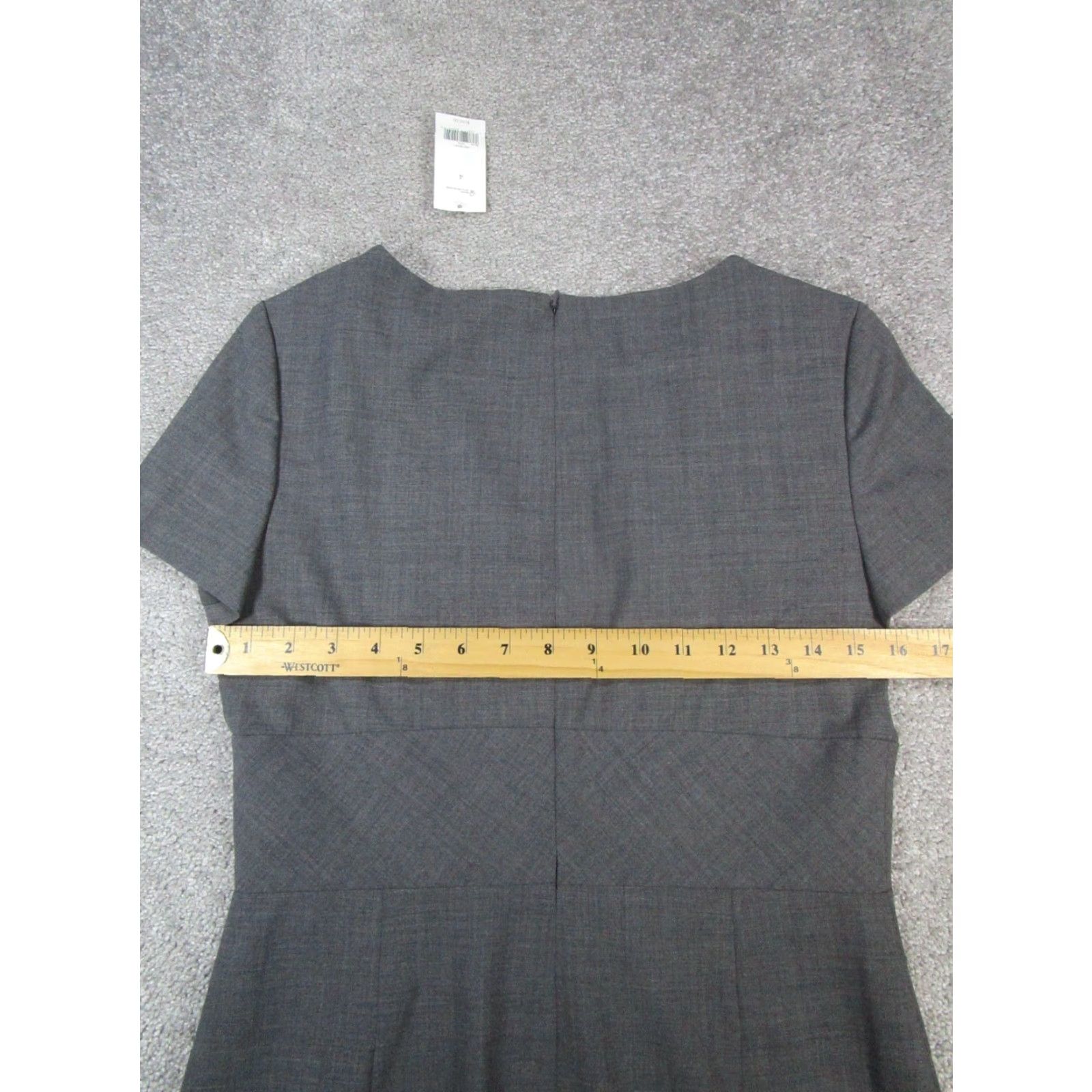 Banana Republic Banana Republic Dress Womens 4 Gray Wool Blouson Bodycon New Size S / US 4 / IT 40 - 6 Thumbnail