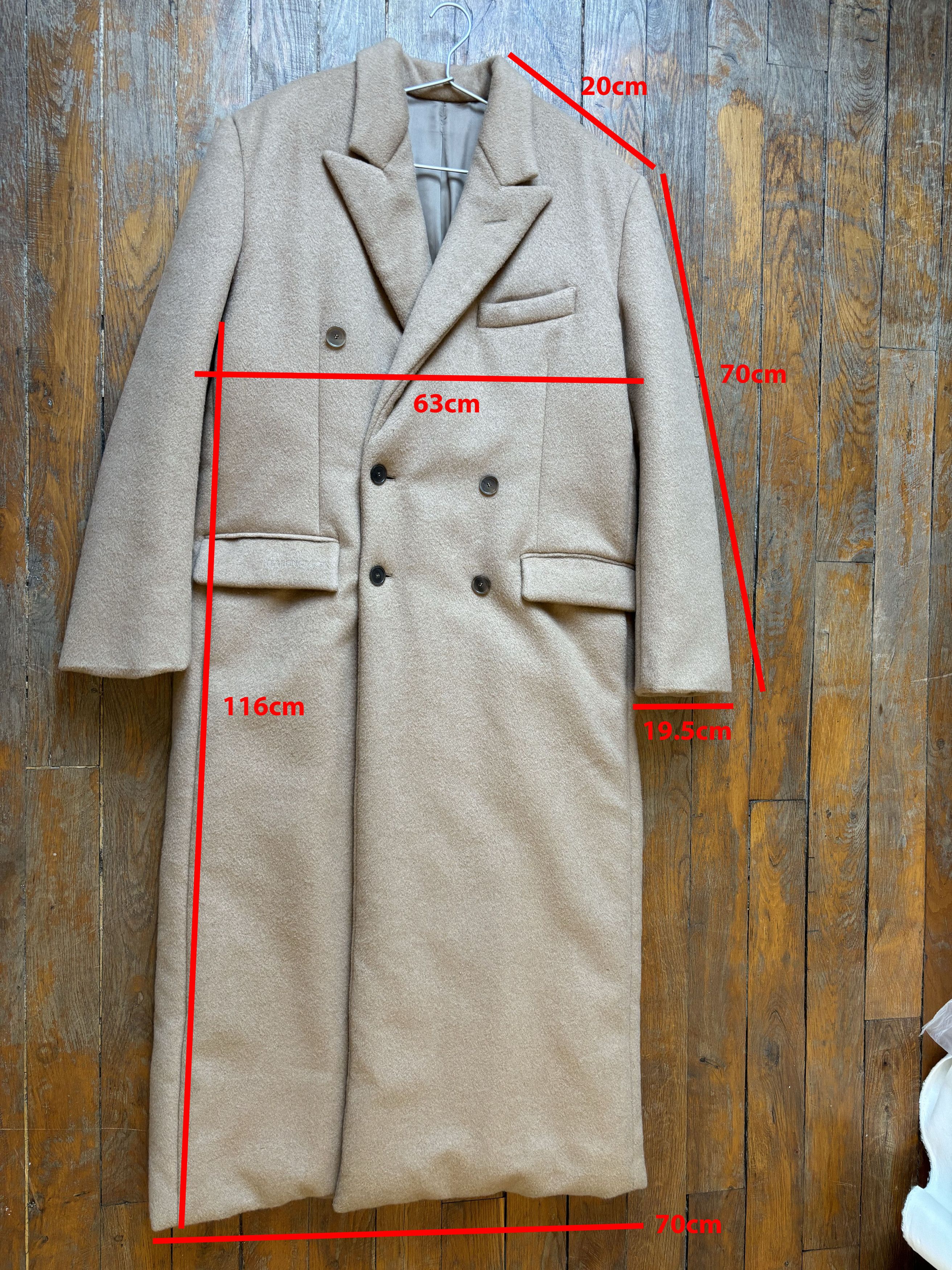 Balenciaga Double-breasted Long Coat Camel Size US L / EU 52-54 / 3 - 16 Thumbnail