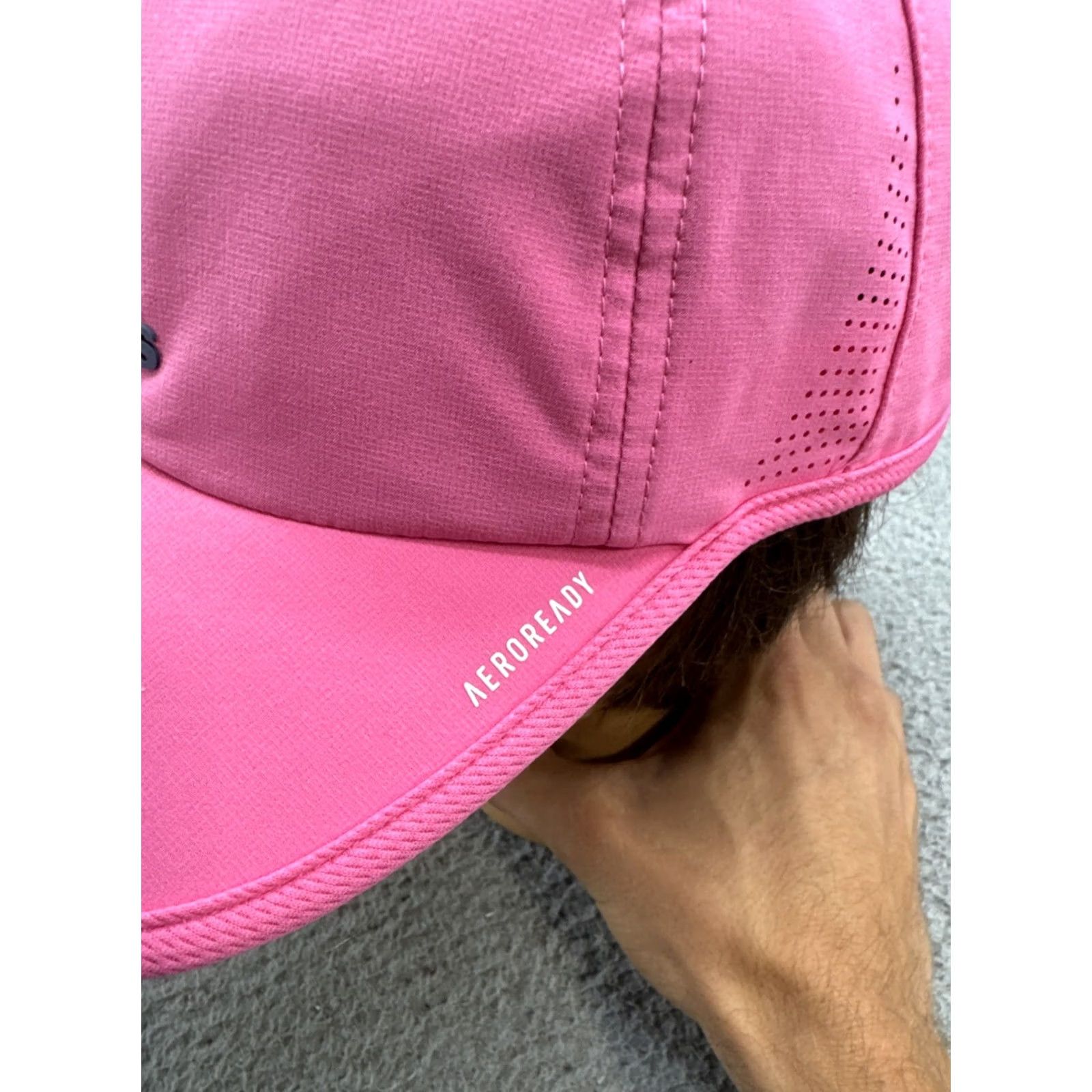 Adidas Adidas Aeroready Running Outdoor Cap Hat Adult Womens Adjustable Pink Hat Logo Size ONE SIZE - 2 Thumbnail