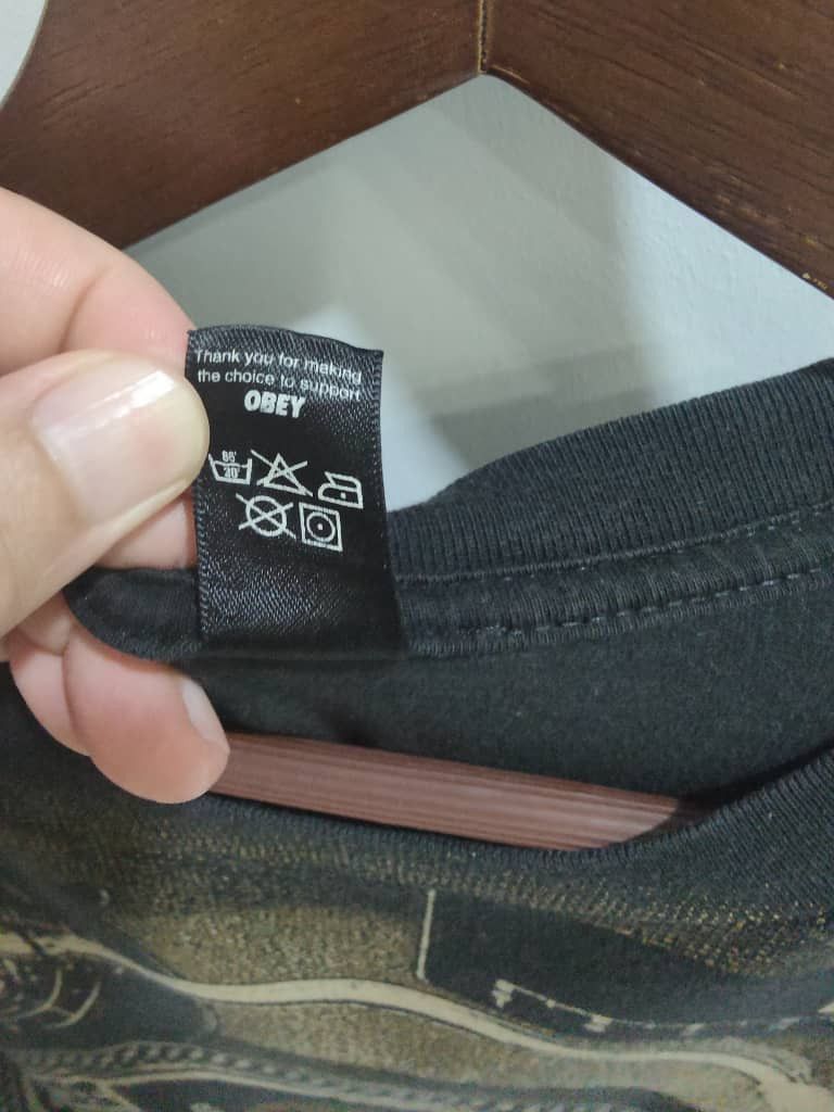 Vintage Obey Hi Fidelity black Tee L Sz tag OBEY MADE IN USA