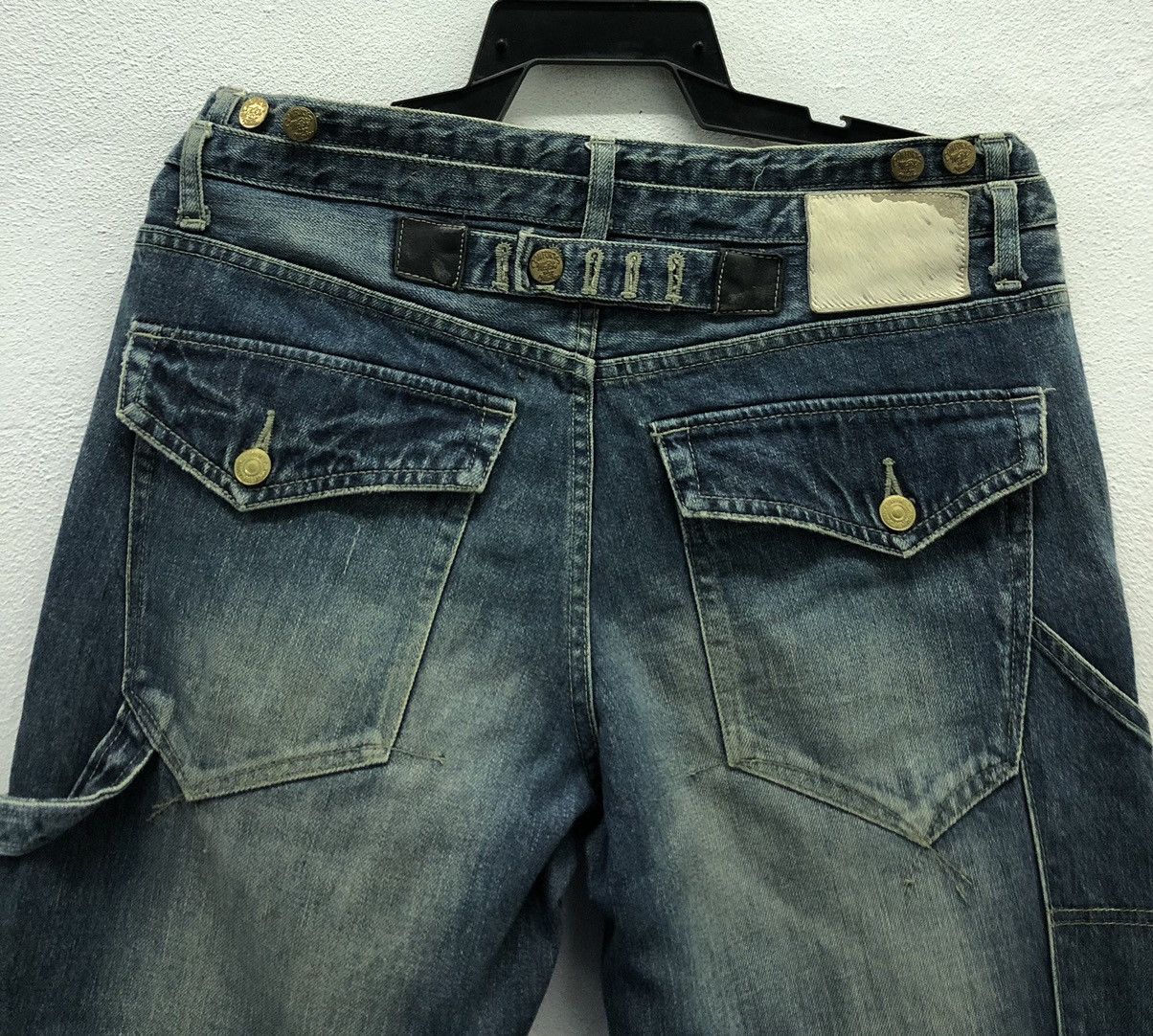 PPFM PPFM Indigo Washed Jeans with Leather Accents – Size M Size US 33 - 4 Thumbnail