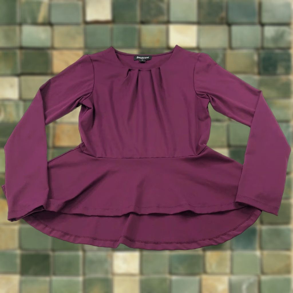 Vintage Betabrand Blouse Shirt Purple MINT Medium Pullover Top Casual Womens Sleeveless Round Neck Size M / US 6-8 / IT 42-44 - 1 Thumbnail