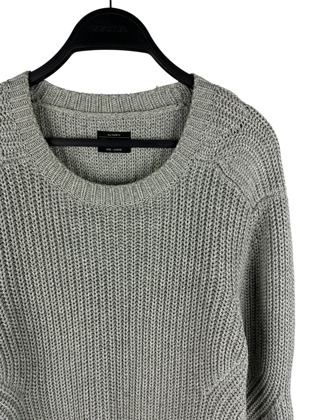 Allsaints Allsaints Moat Crew Neck Chunky Knit Sweater Heavy Grey Size US L / EU 52-54 / 3 - 3 Thumbnail