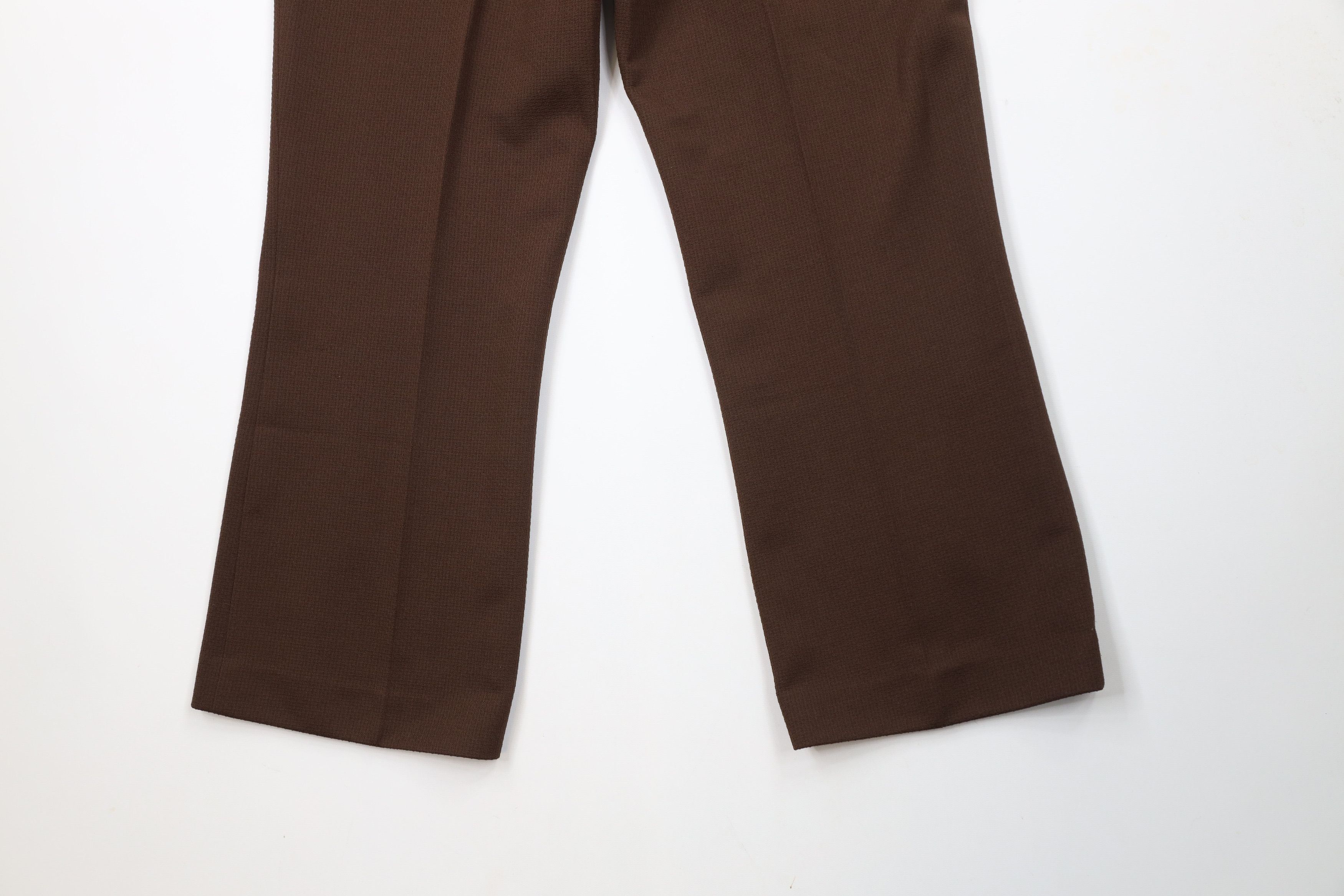 Vintage Vintage 70s Streetwear Knit Wide Leg Chino Pants Brown USA Size US 32 / EU 48 - 13 Thumbnail