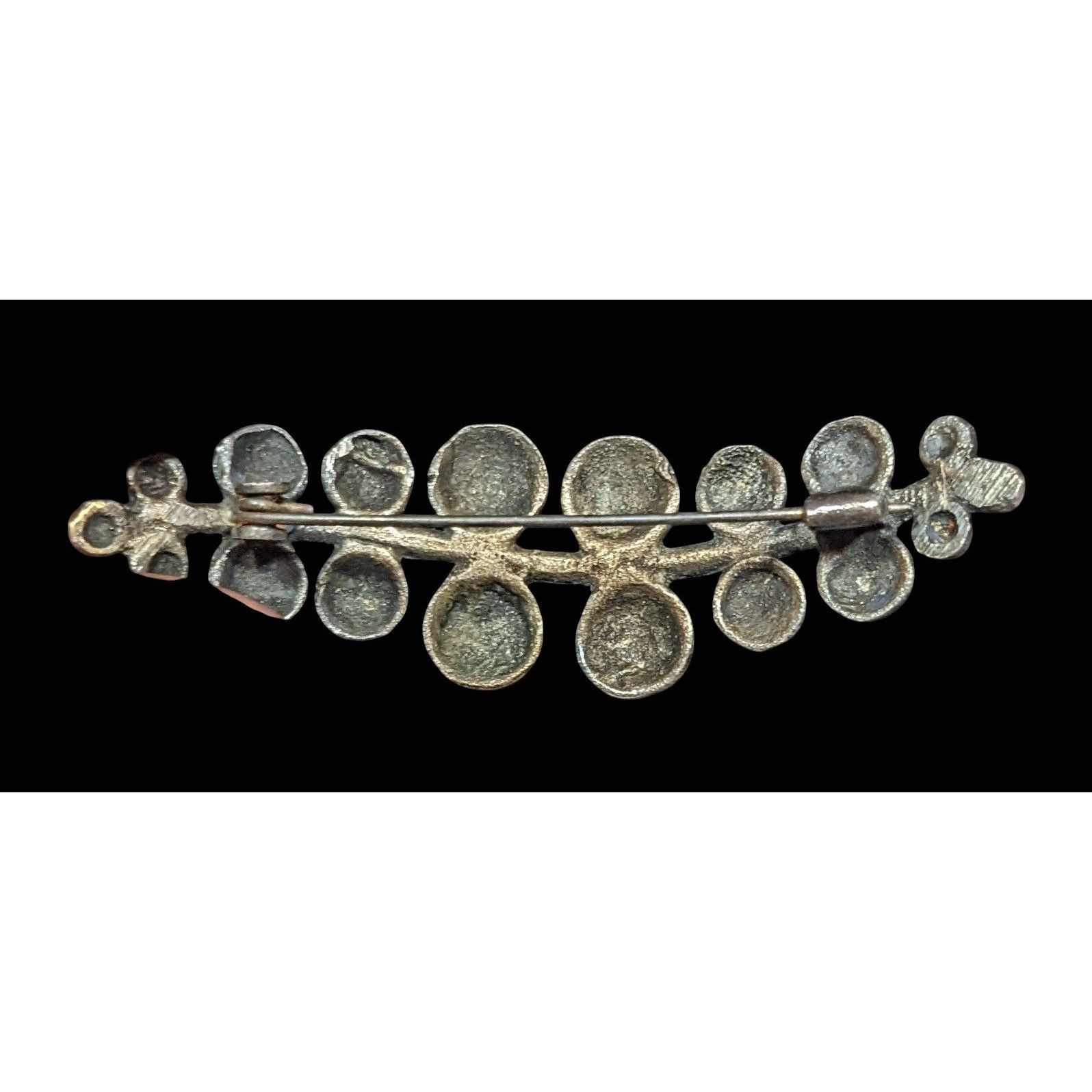 Other Vintage Silver Tone Bubble Leaf Foliage Brooch Size ONE SIZE - 2 Thumbnail