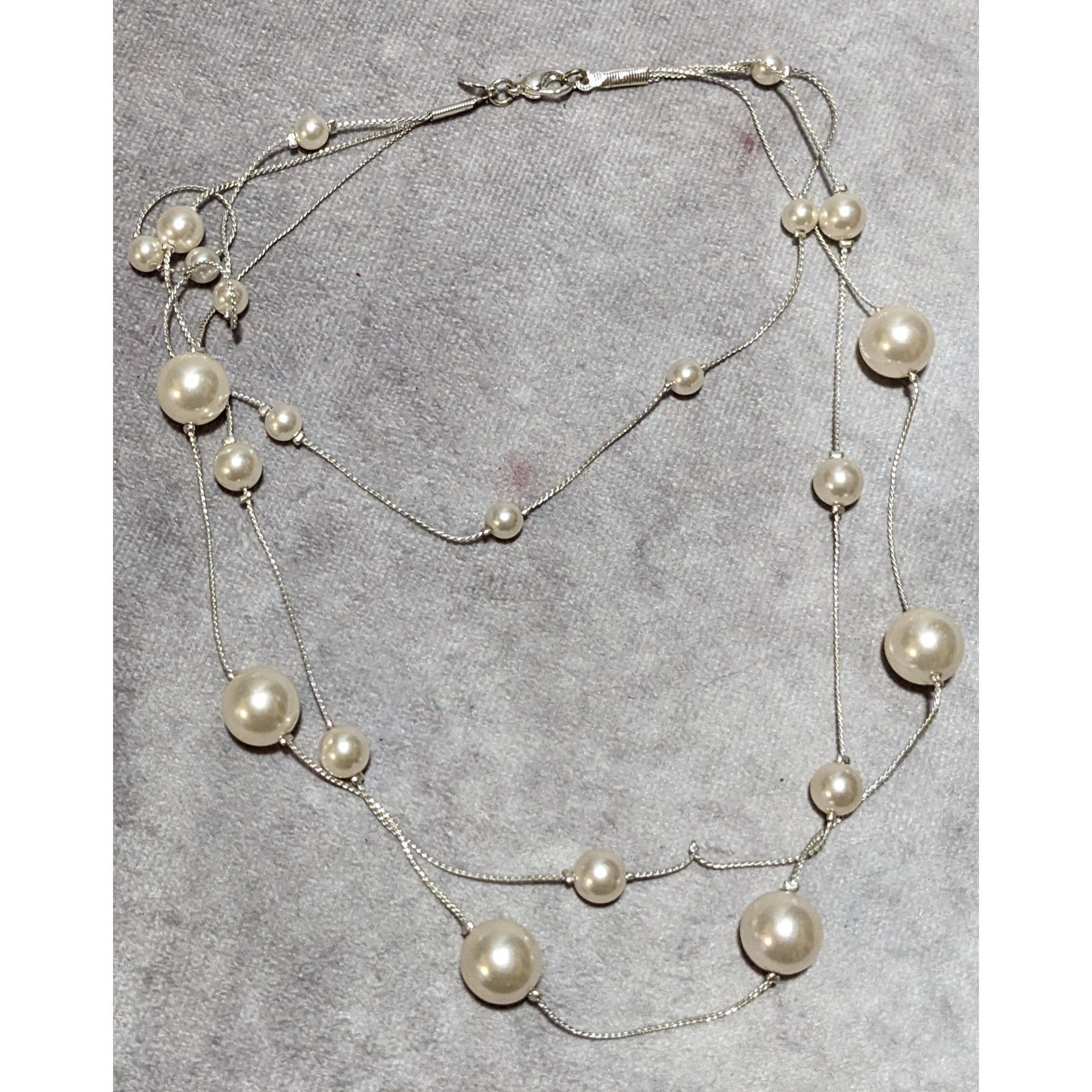 Other Whimsical Glam Roman Multilayer Pearl Station Necklace Size ONE SIZE - 8 Thumbnail
