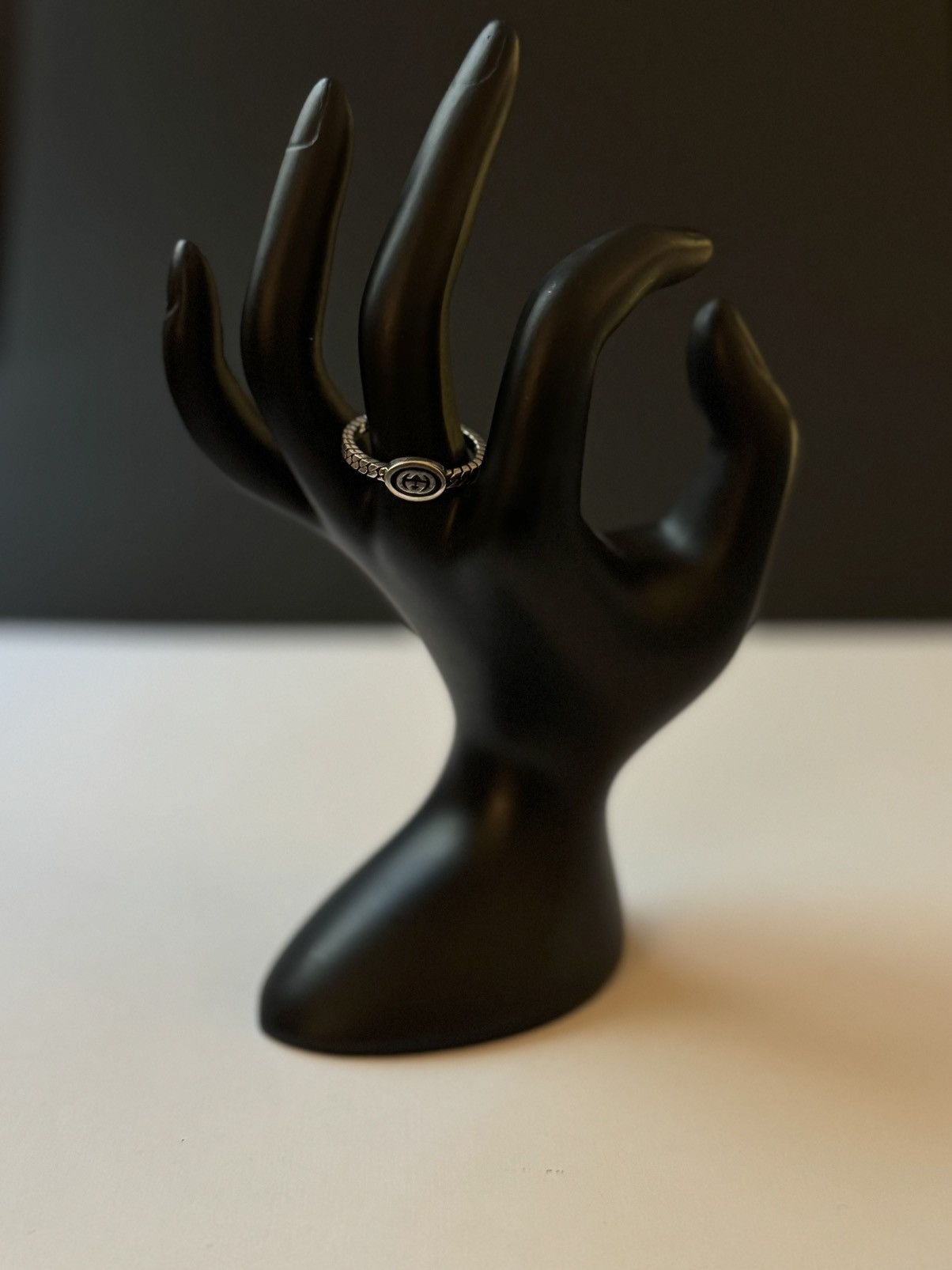 Gucci Gucci .925 Silver Thin Link Ring Size ONE SIZE - 8 Thumbnail