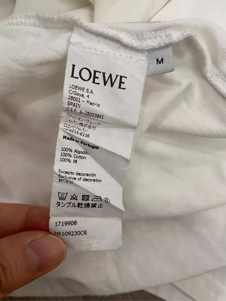 Loewe loewe White embroidered small logo short sleeve 2506-Nextar Size US M / EU 48-50 / 2 - 6 Thumbnail