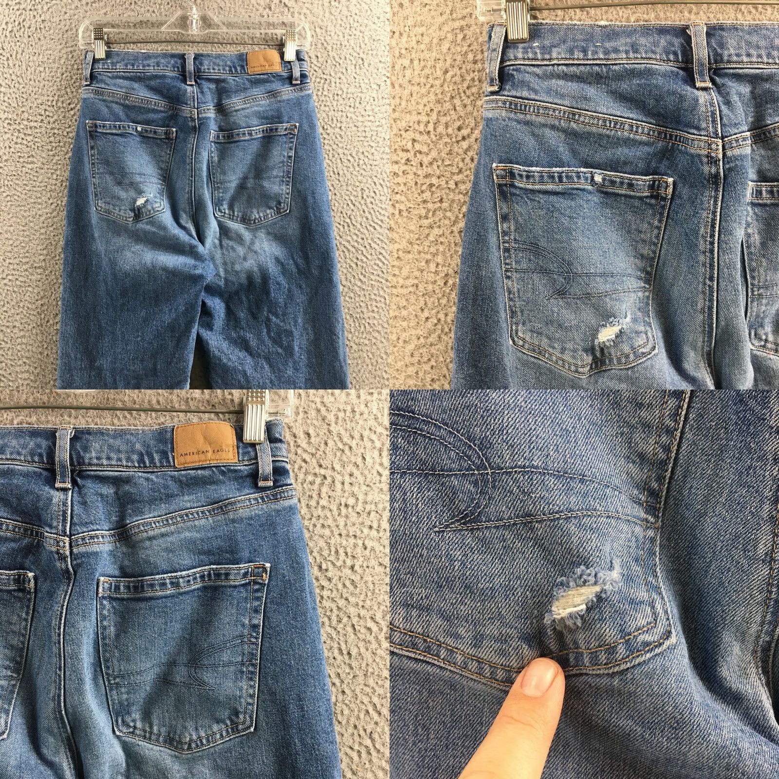 American Eagle Outfitters American Eagle Outfitters Jeans Womens 2 Long Blue Straight 27x28.5 Denim Stretch 5-Pocket Regular Modern Rise Medium Wash Blue Womens Jeans Size 26" / US 2 / IT 38 - 9 Thumbnail