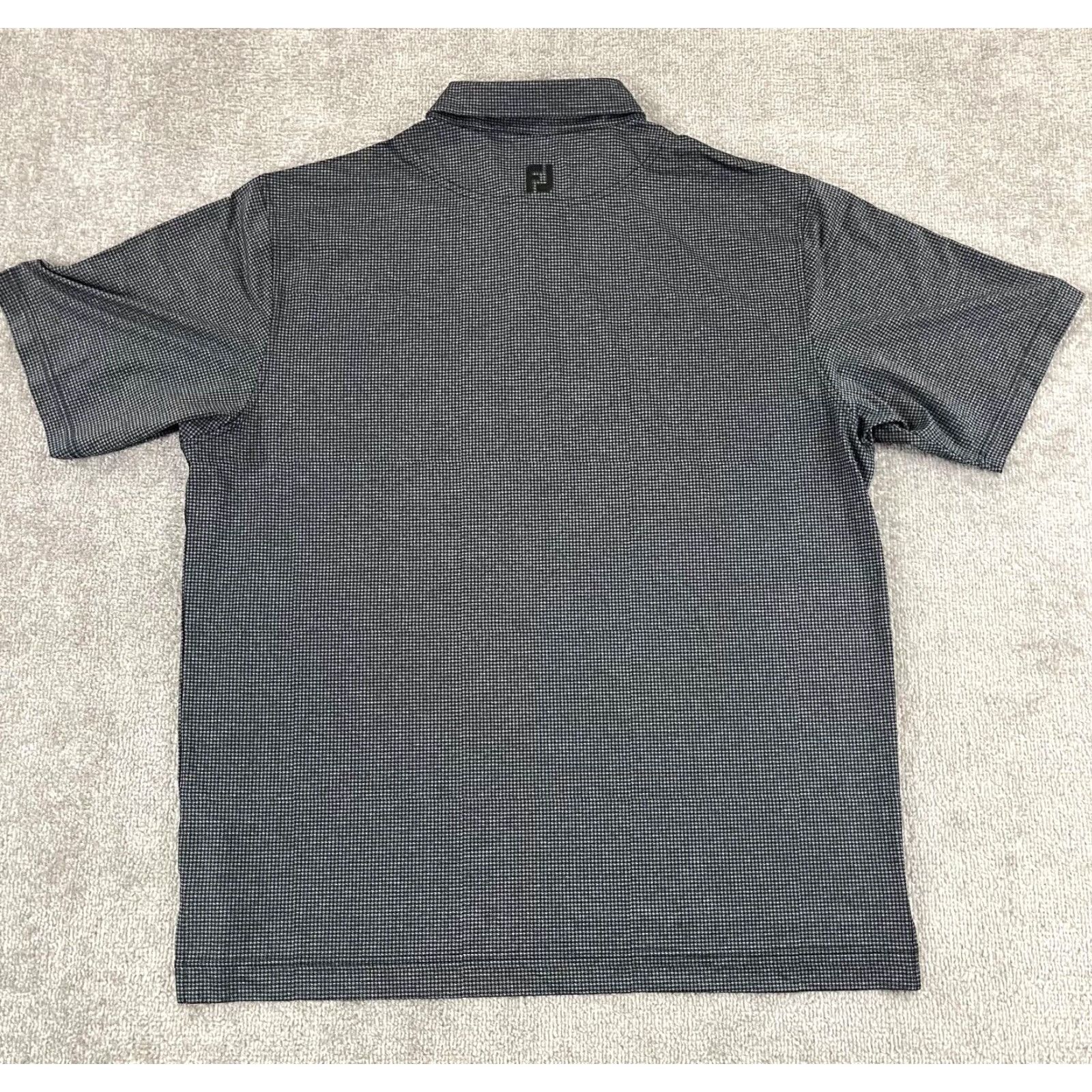 Footjoy FootJoy Shirt Mens XL Black Houndstooth Golf Stretch Performance Mens Size US XL / EU 56 / 4 - 7 Thumbnail