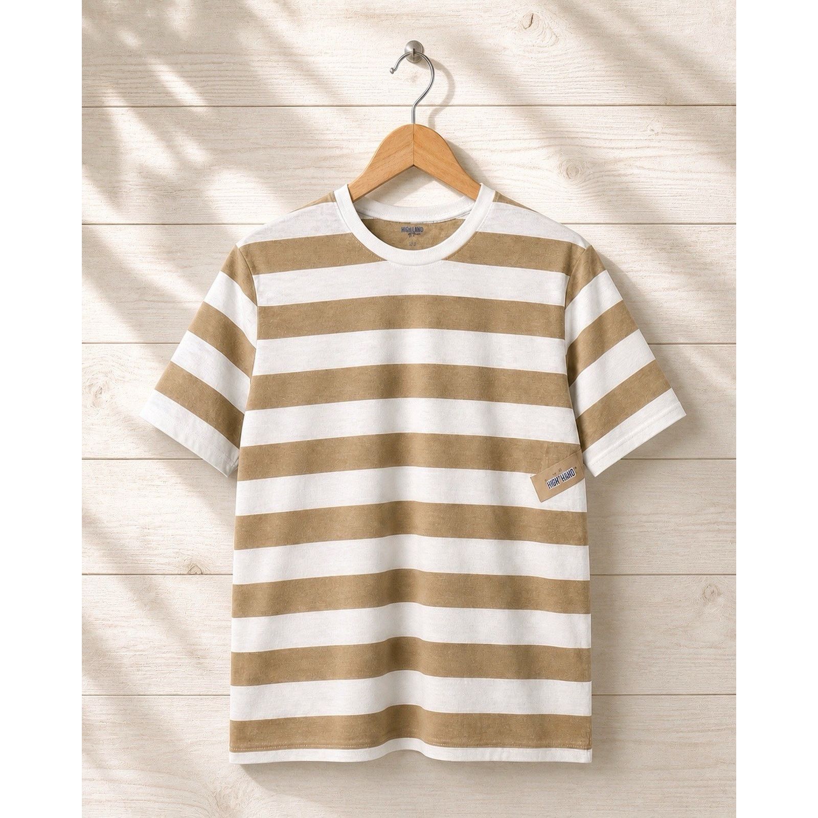 Highland High Land Men's Cotton Striped T-Shirt Size US XXS / EU 40 - 1 Thumbnail