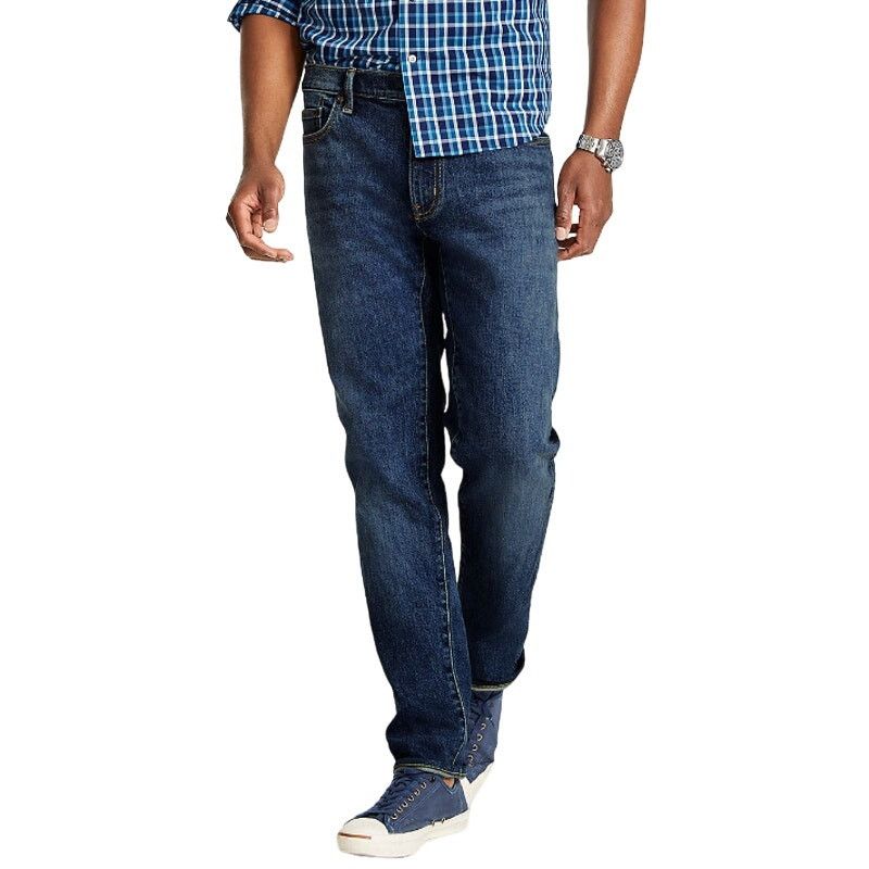 Lands' End Lands' End Men's Slim Fit Stretch Jeans in Blue, Size 36 Size US 36 / EU 52 - 1 Preview
