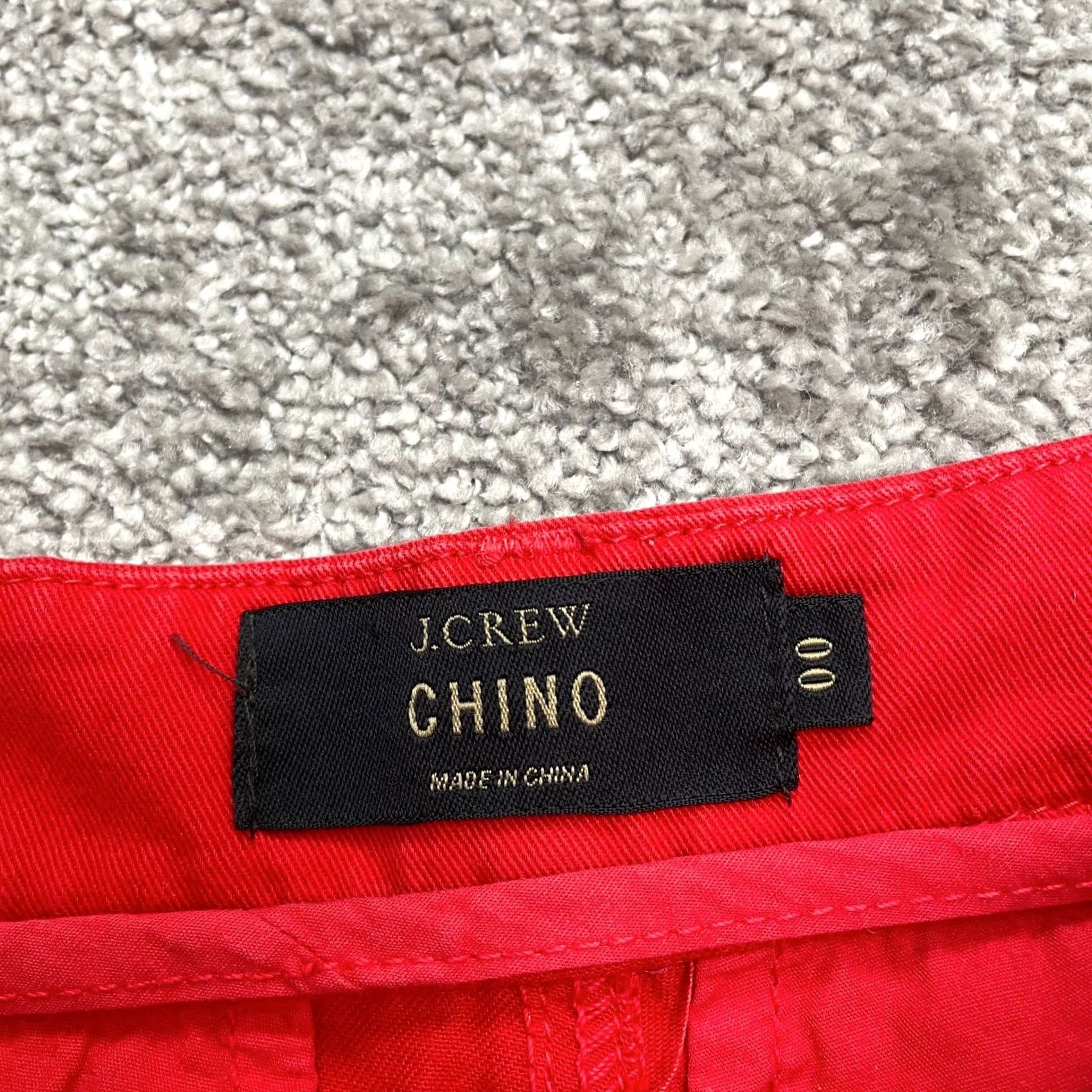 J.Crew J.CREW Chino Pants Womens 00 Solid Red Mid Rise Cotton Casual Classic Work 28x28 Size 24" / US 00 / IT 34 - 5 Thumbnail