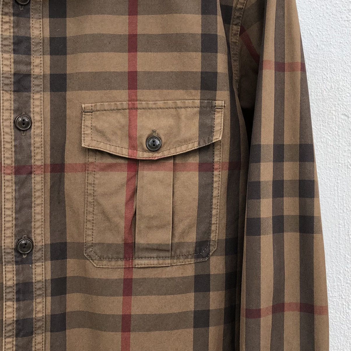 Burberry Burberry London Checked Novacheck Cotton Long Sleeve Shirt Size US L / EU 52-54 / 3 - 5 Thumbnail