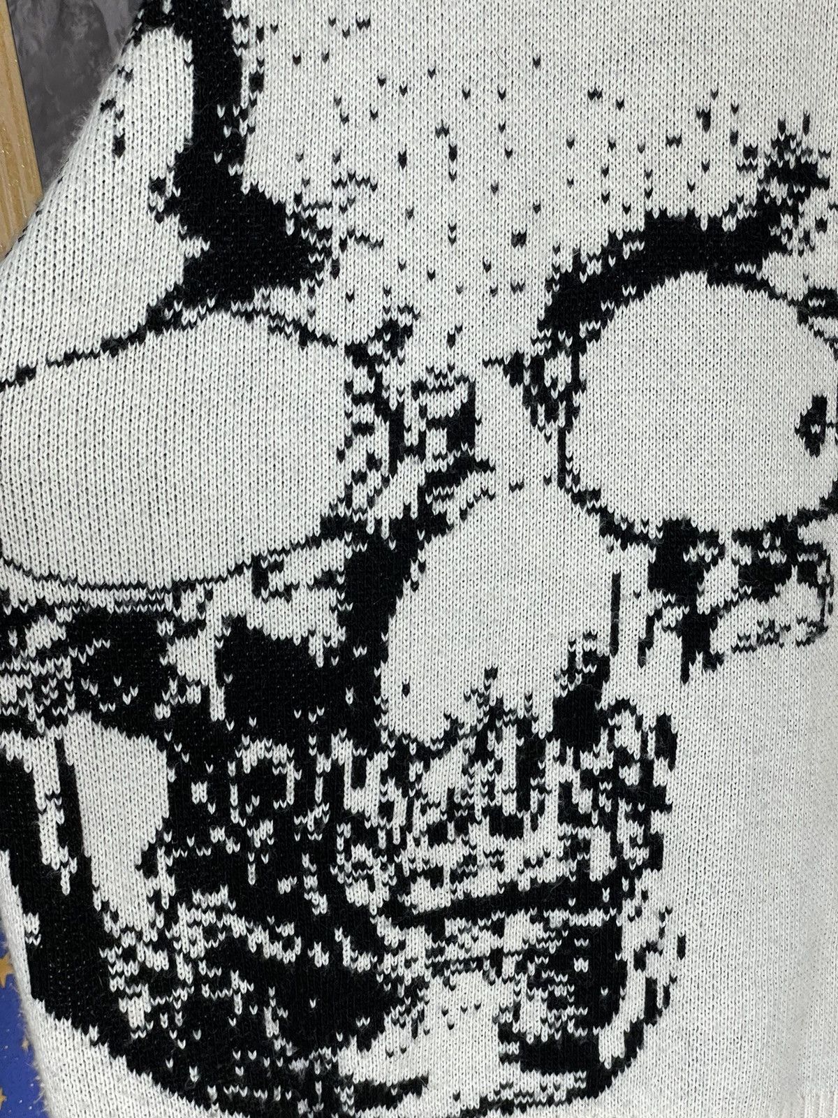 Vintage Vintage Skull Sweater Knit Y2K Avant Garde Baggy Punk Size US L / EU 52-54 / 3 - 7 Thumbnail