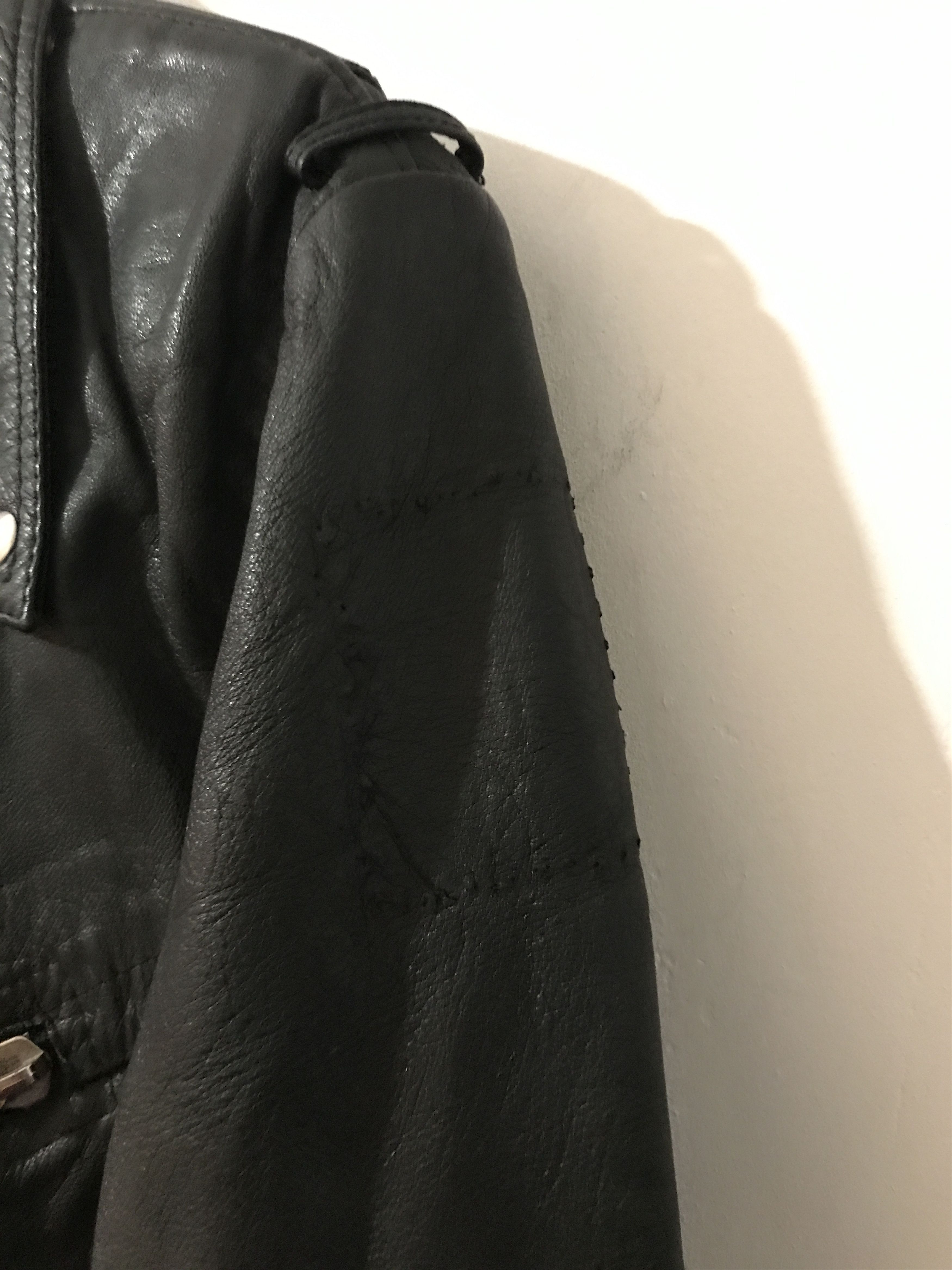 Vintage Vintage 80s Scandinavian DANISH Leather Biker Jacket L-XL Size US L / EU 52-54 / 3 - 6 Thumbnail