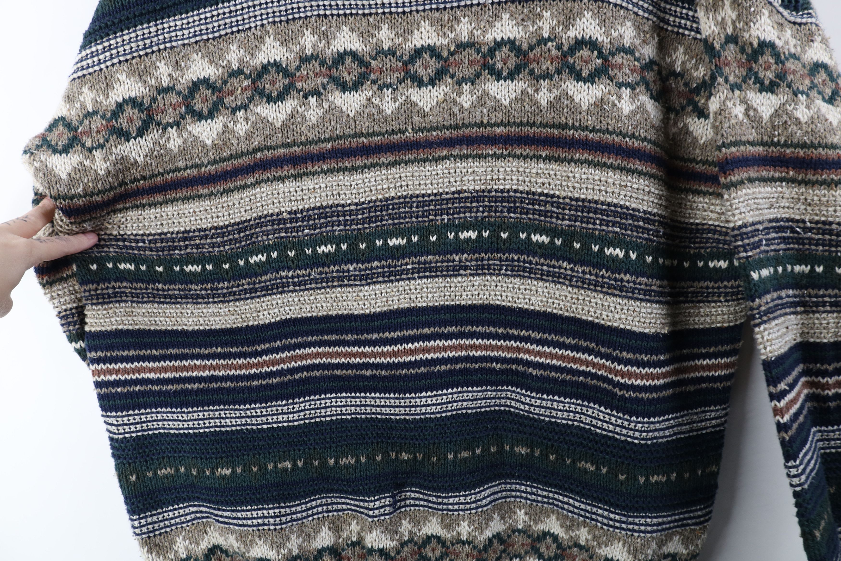 Vintage Vintage 90s Streetwear Fair Isle Knit Crewneck Sweater USA Size US L / EU 52-54 / 3 - 6 Thumbnail