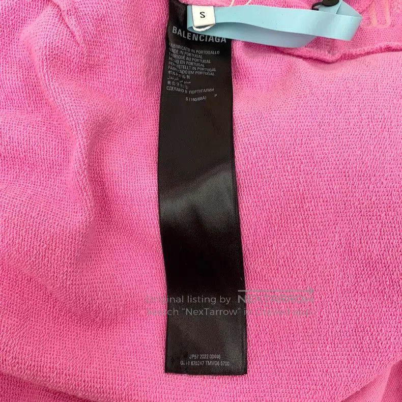 Balenciaga Balenciaga size S Pink Logo Embroidered Cotton Drawstring Size US 27 - 6 Thumbnail