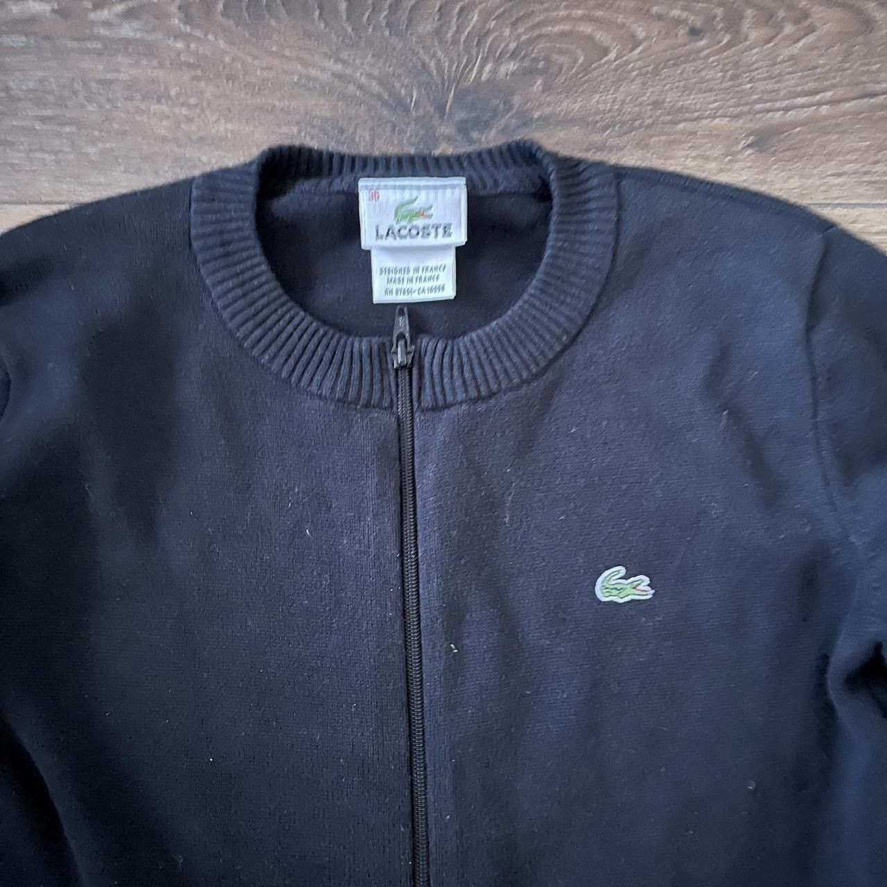 Lacoste Vintage Lacoste Black Zip Up Sweater Size S / US 4 / IT 40 - 3 Thumbnail