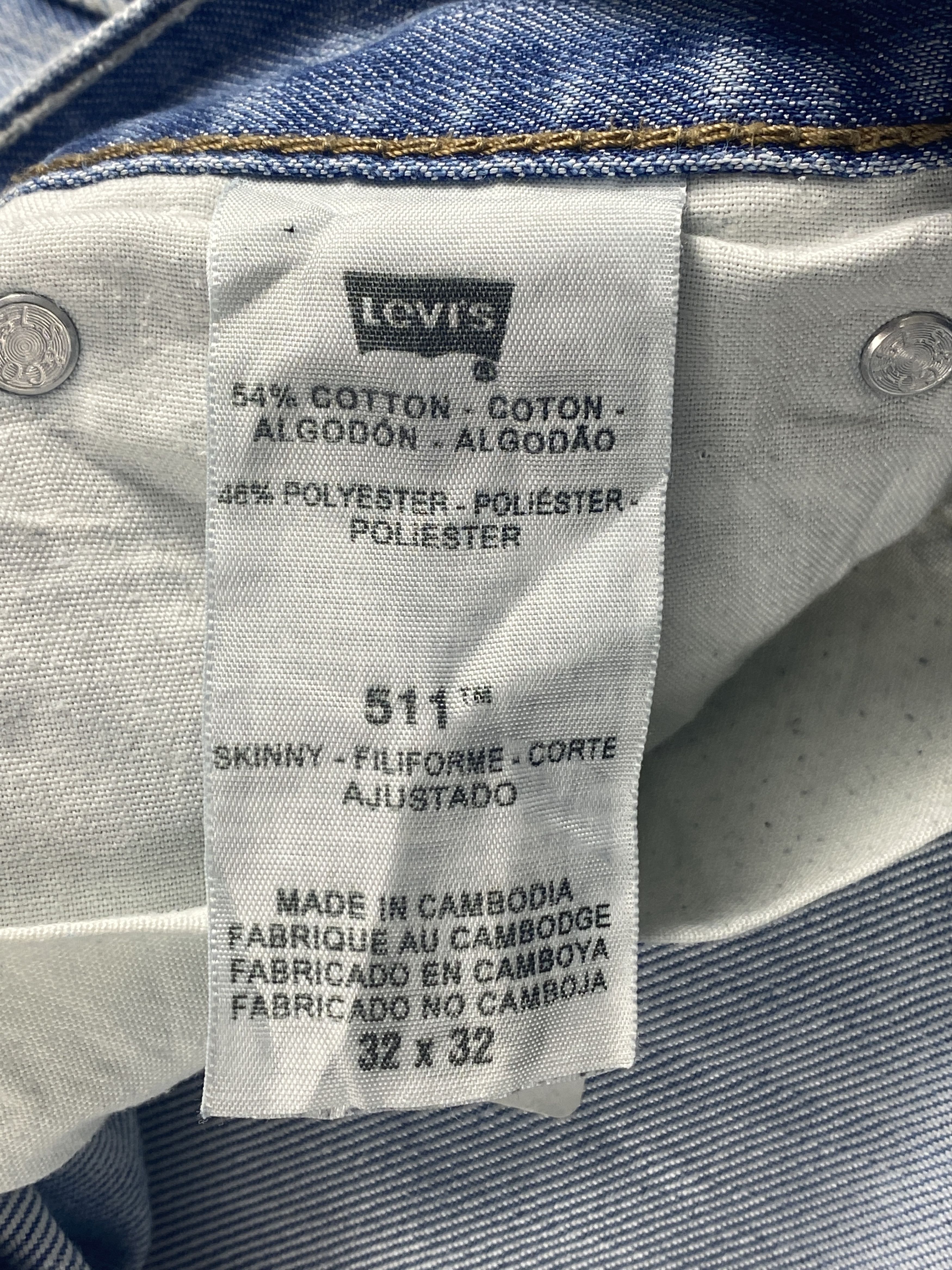 Levi's Vintage Distressed Levis 511 Light Wash Jeans 32x32 Size US 32 / EU 48 - 6 Thumbnail