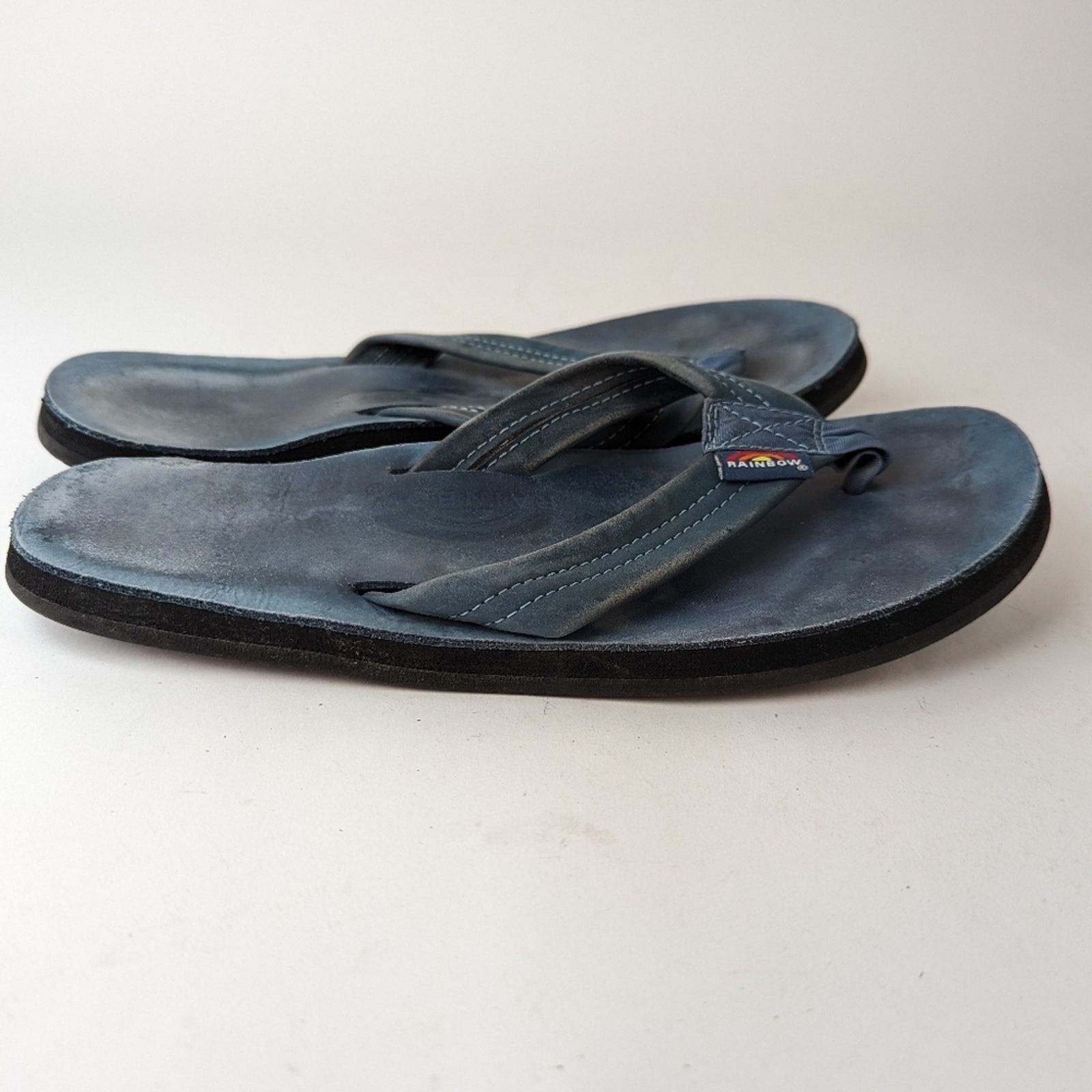 Rainbow Rainbow Classic Leather Sandals Blue Size US 8 / IT 38 - 7 Thumbnail