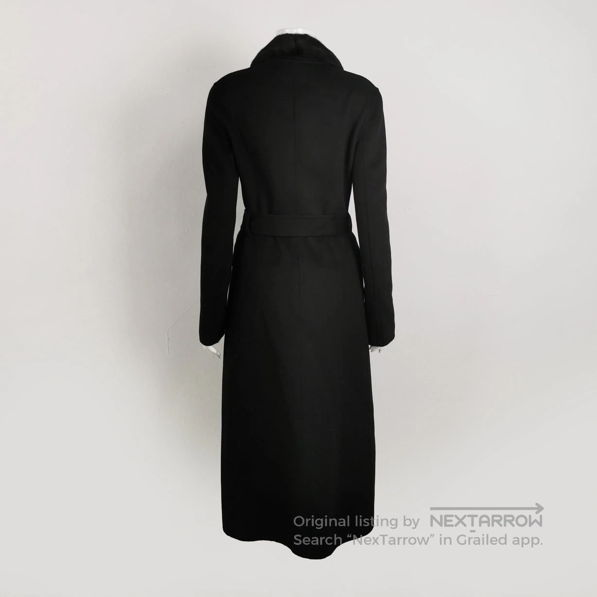 Prada Prada Black Wool Rabbit Blend Long Coat . Size US L / EU 52-54 / 3 - 2 Thumbnail