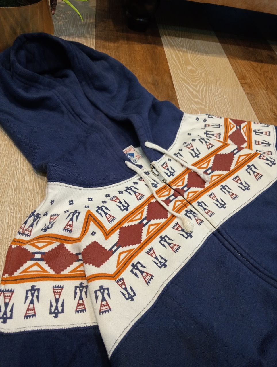 Pherrow's JAPANESE PHERROW'S STORMY BLUE NAVAJO PATTERN HOODIE Size US M / EU 48-50 / 2 - 5 Thumbnail