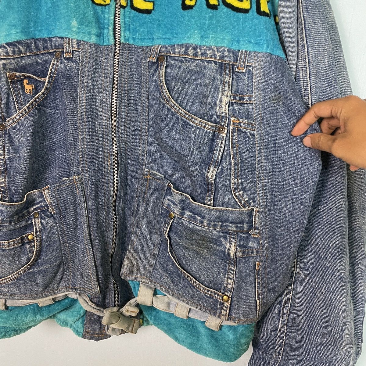 Too Cute Guetta Bros. Too Cute Stone Age Denim Jeans Designed Jacket Size US XXL / EU 58 / 5 - 15 Thumbnail