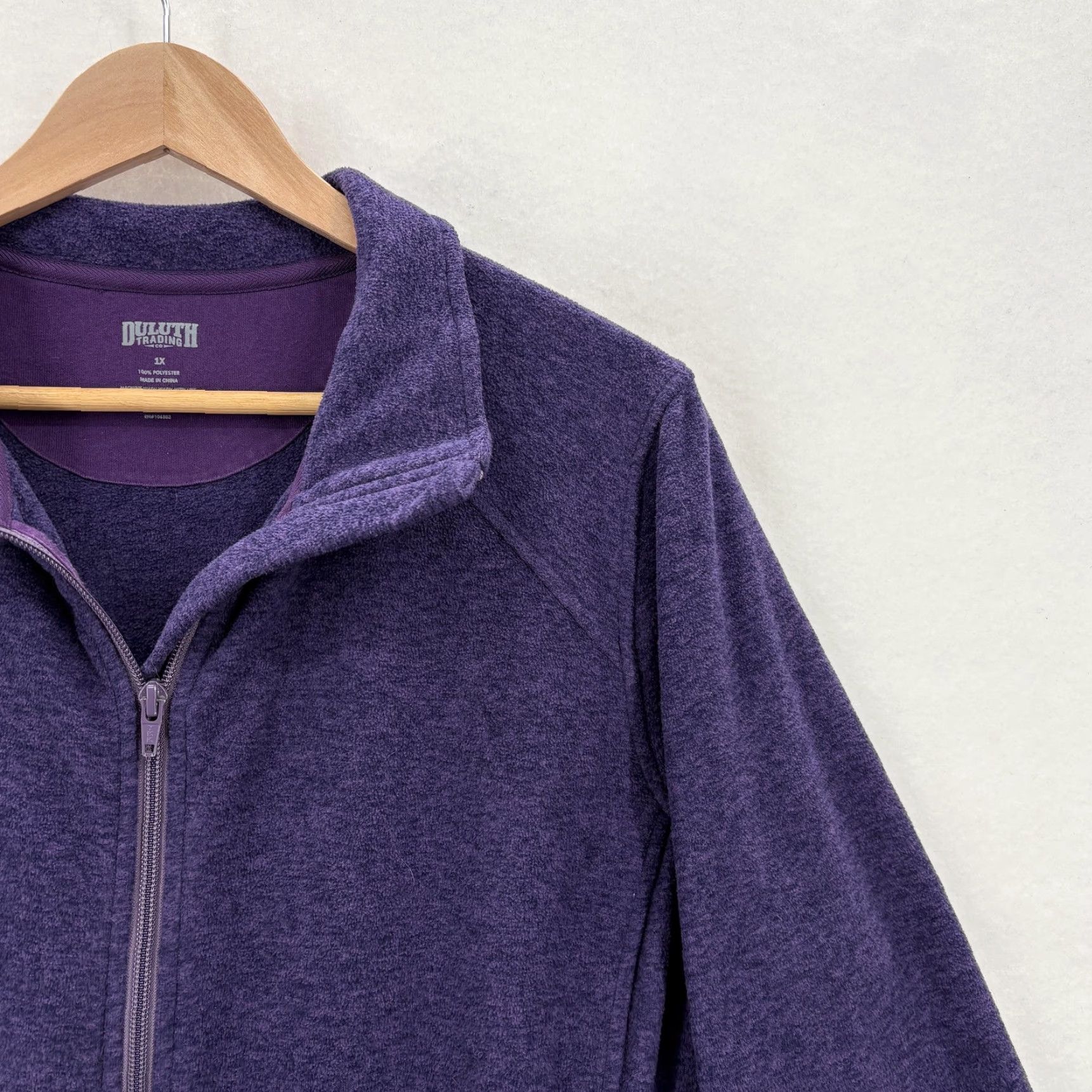 Duluth Trading Company Duluth Frost Lake Fleece Full Zip Jacket Womens 1X Purple Casual Layer Outdoors Size XL / US 12-14 / IT 48-50 - 2 Thumbnail