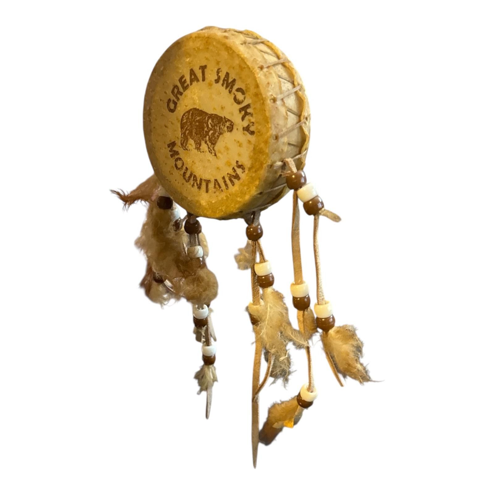 Other Great Smoky Mountains Decorative Hanging Drum with Feathers Size ONE SIZE - 2 Thumbnail