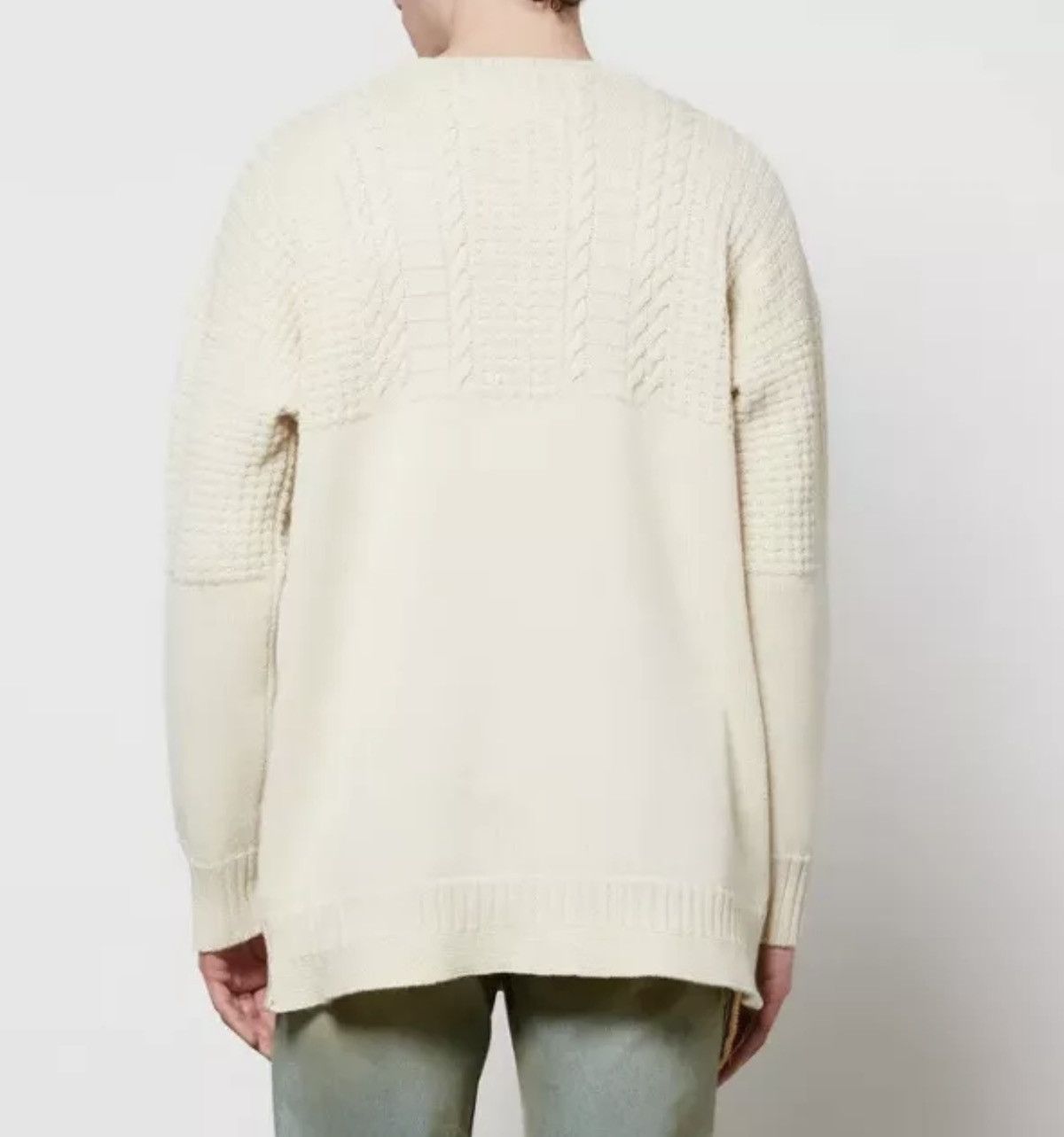 Maison Margiela New Margiela Runway Half Cable Knit Half Regular Sweater Size US S / EU 44-46 / 1 - 4 Thumbnail